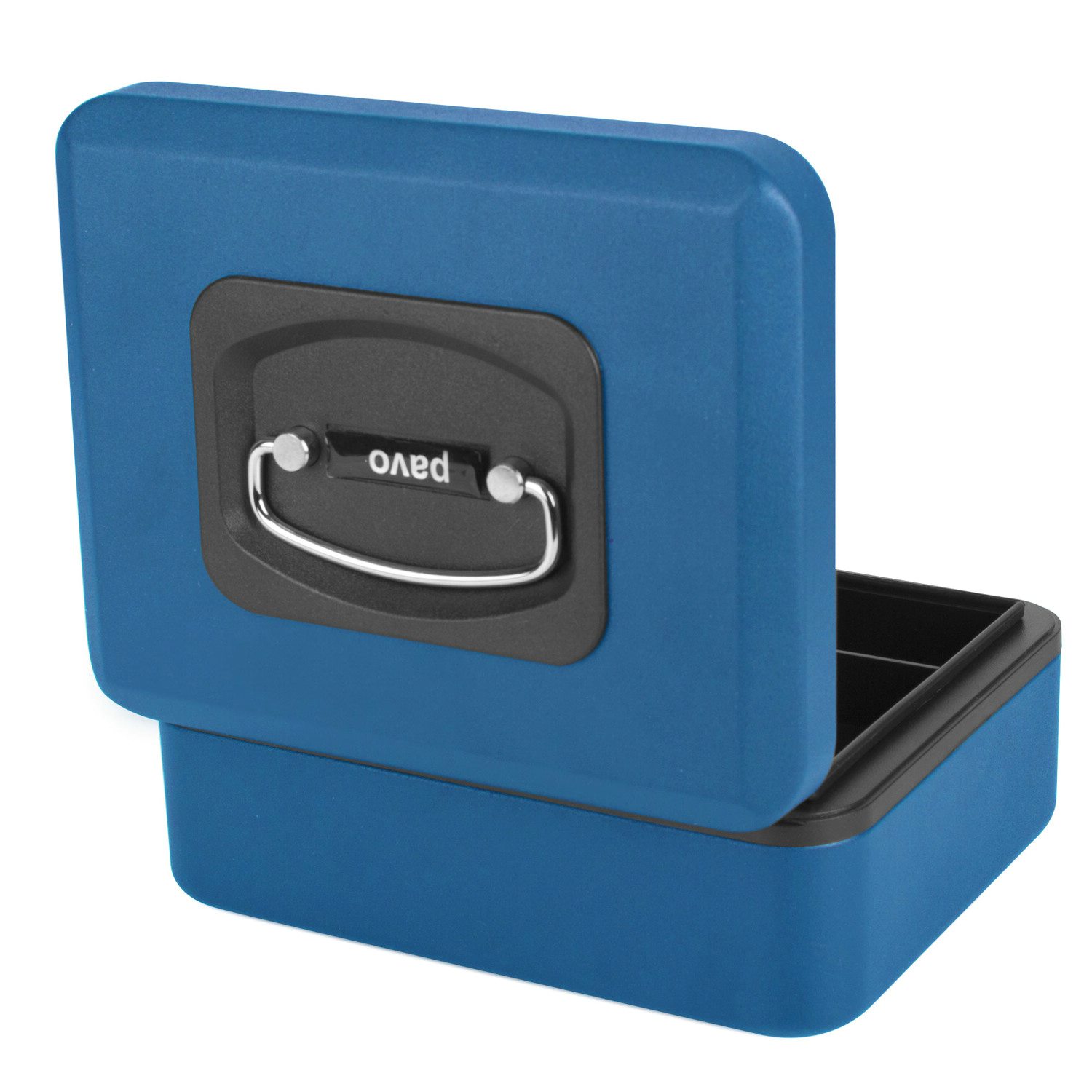 Deluxe Geldkassette mit praktischer ffnungsfunktion 200mm, blau