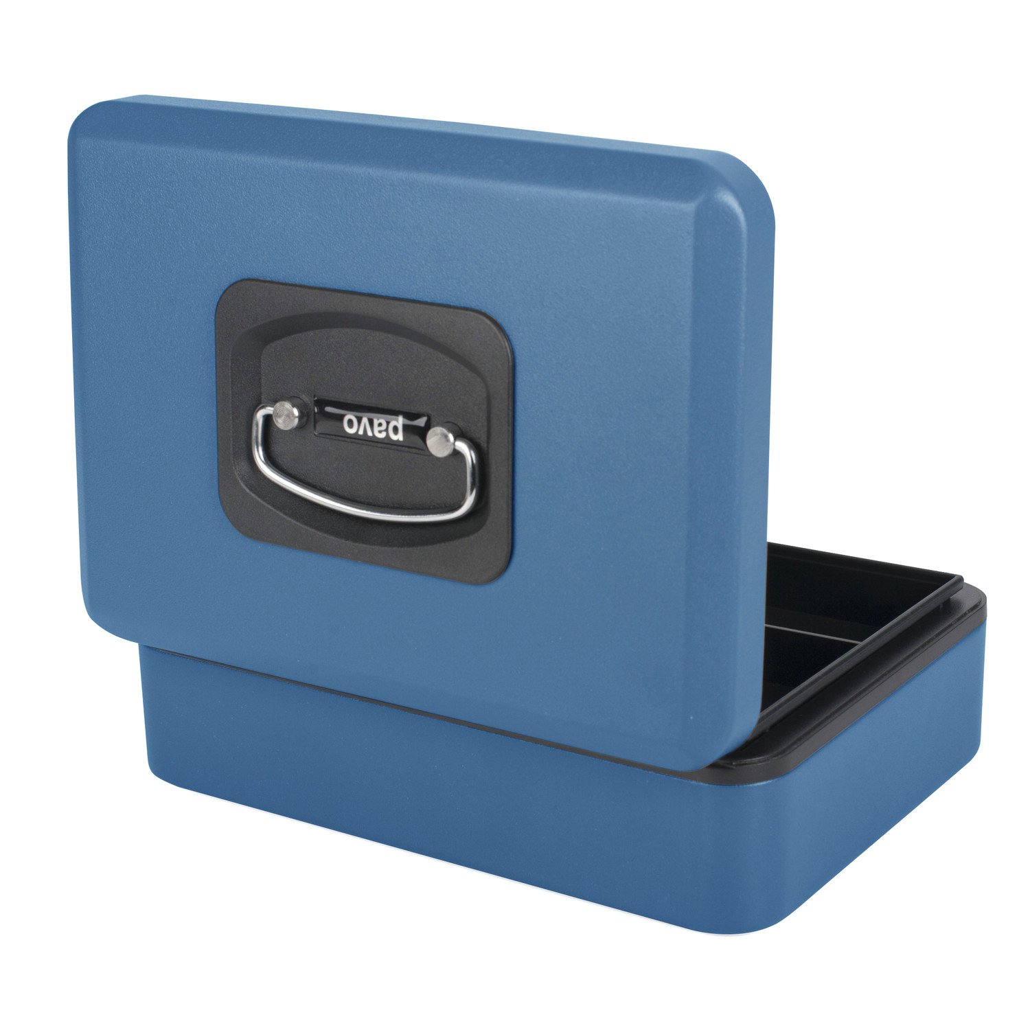Deluxe Geldkassette mit praktischer Öffnungsfunktion 250mm, blau