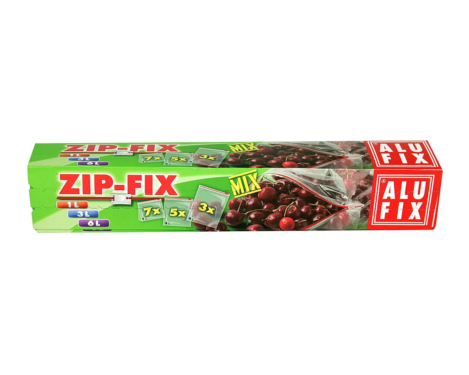 ALUFIX Tiefkühlsäcke Haushaltsäcke mit Zipp, 1liter 3liter und 6liter, 15 Stk.