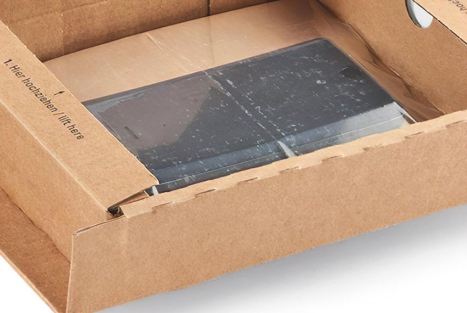 ColomPac Fixtray für  5 Smartphone inkl. Versandkarton mit Selbstklebeverschluss & Aufreißfaden braun