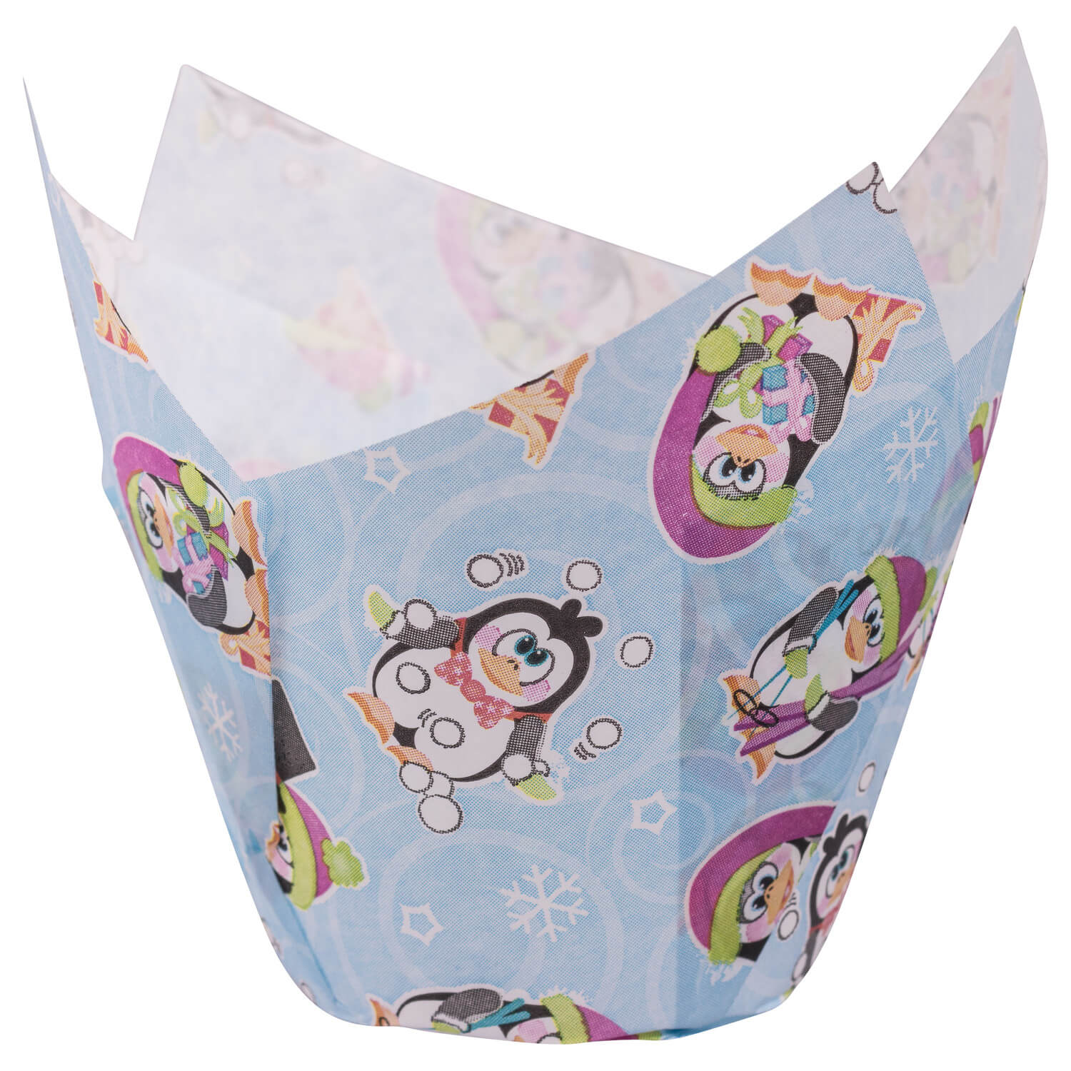 Muffin-Tulip-Wraps Ø 50 x 85 mm Pinguin, 160x160 mm, 24 Stk.