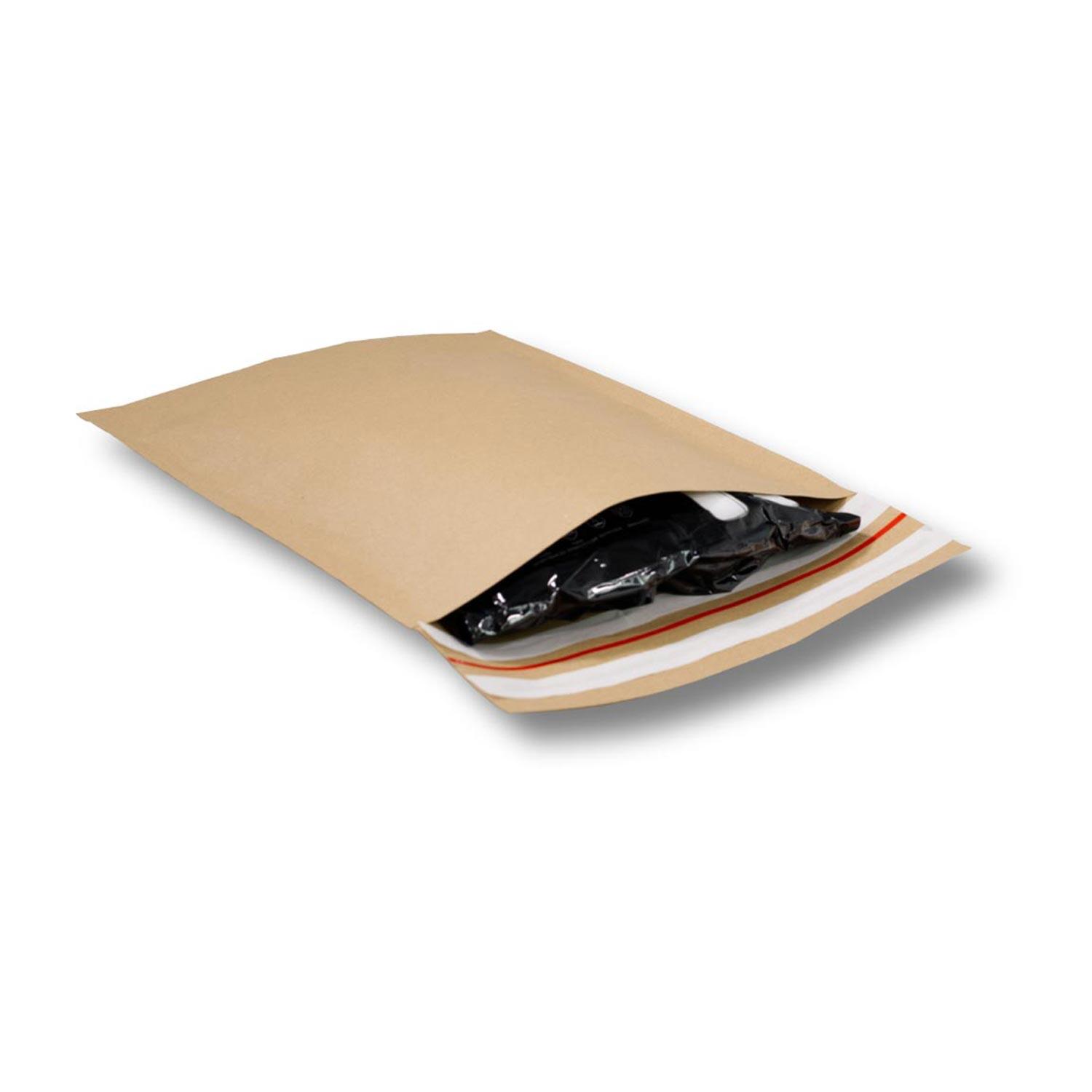 Papierversandtaschen mit gerader Klappe und Bodenfalte doppelter Haftklebeverschluss 90 g/m 300x350+40/40mm, 400 Stk.