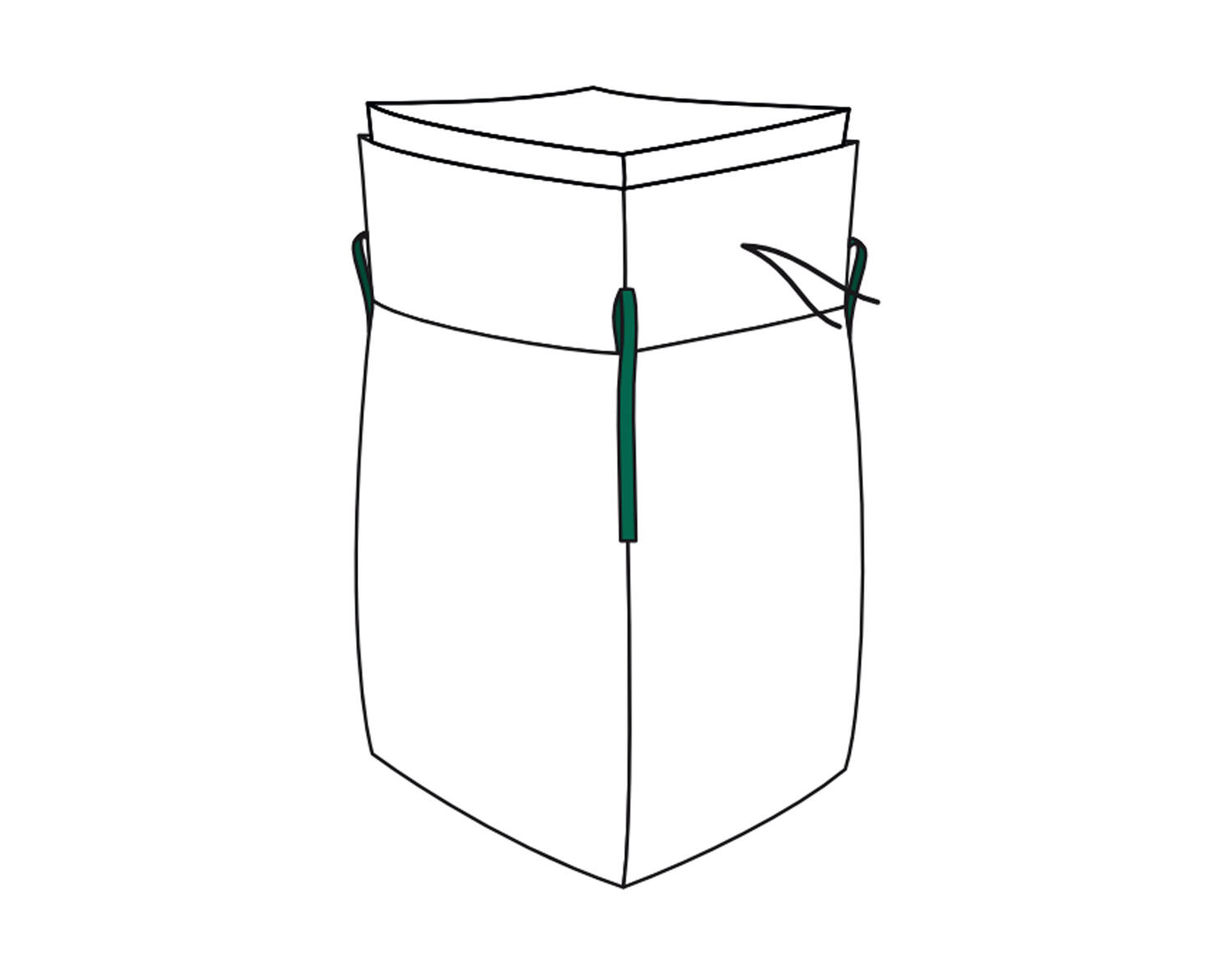 Big Bag  90x90x110cm mit Schürze und Inliner SWL 1.000kg