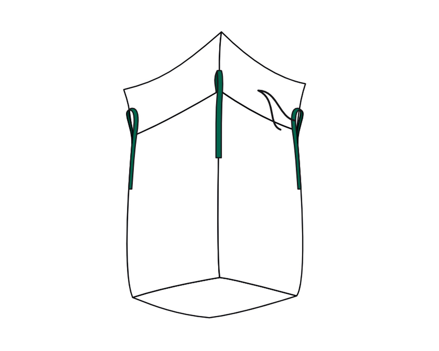Big Bag  90x90x110cm unbeschichtet SWL 1.500kg mit Schürze UV-Resistent
