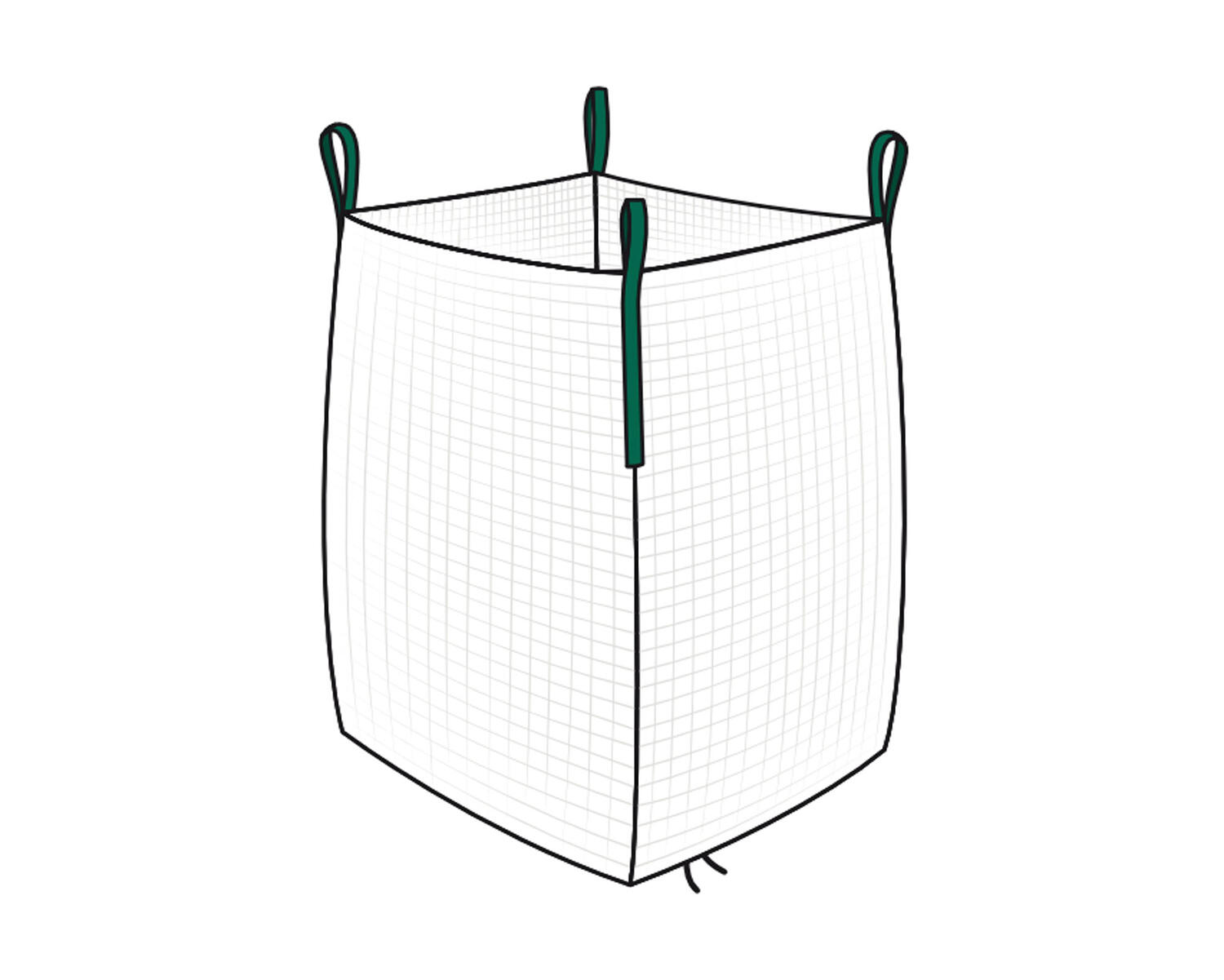 Big Bag 100x100x120cm für Brennholz mit Sternenboden