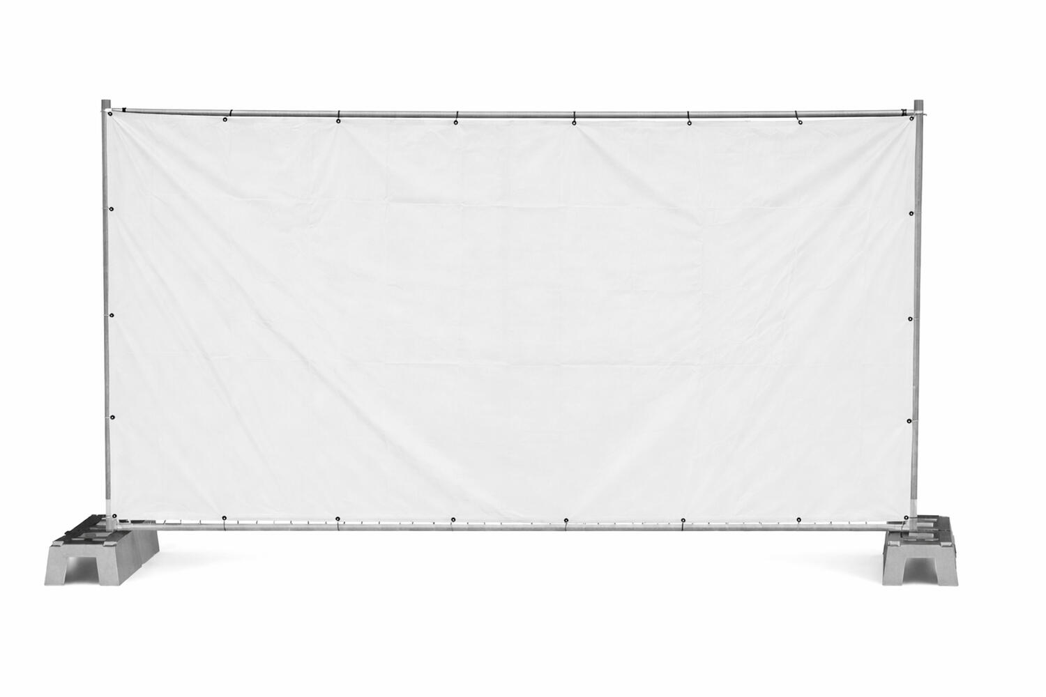 Bauzaunplane ge�st 1,76 x 3,41 m 150 g/m� wei�