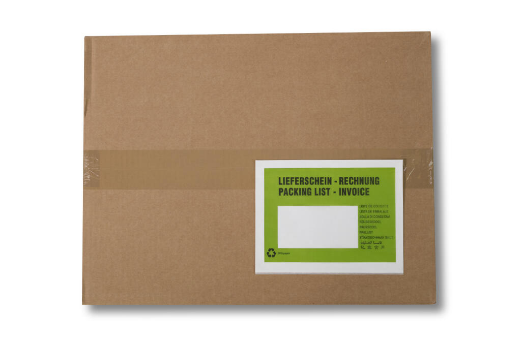 Dokumententaschen aus Pergamin Papier Lieferschein/Rechnung grün C6, 1000 Stk.