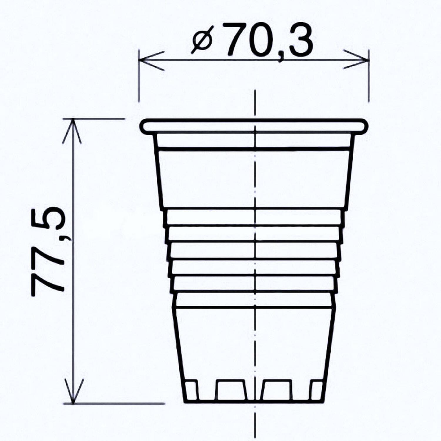 Trinkbecher weiß 0,15 l, 150 ml aus PP, Ø 70 mm, 100 Stk.