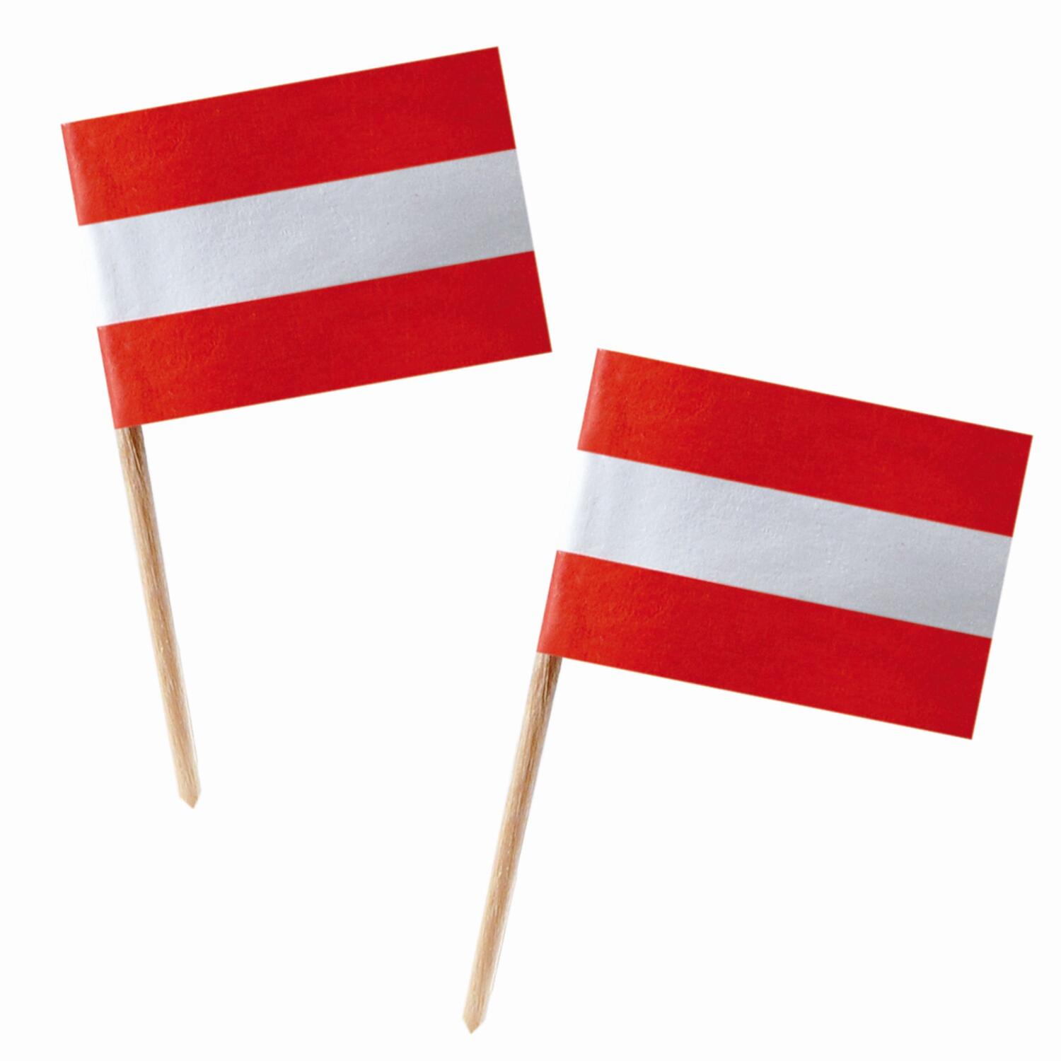 Fahnenpicker Österreich, 6.8cm, 100 Stk.
