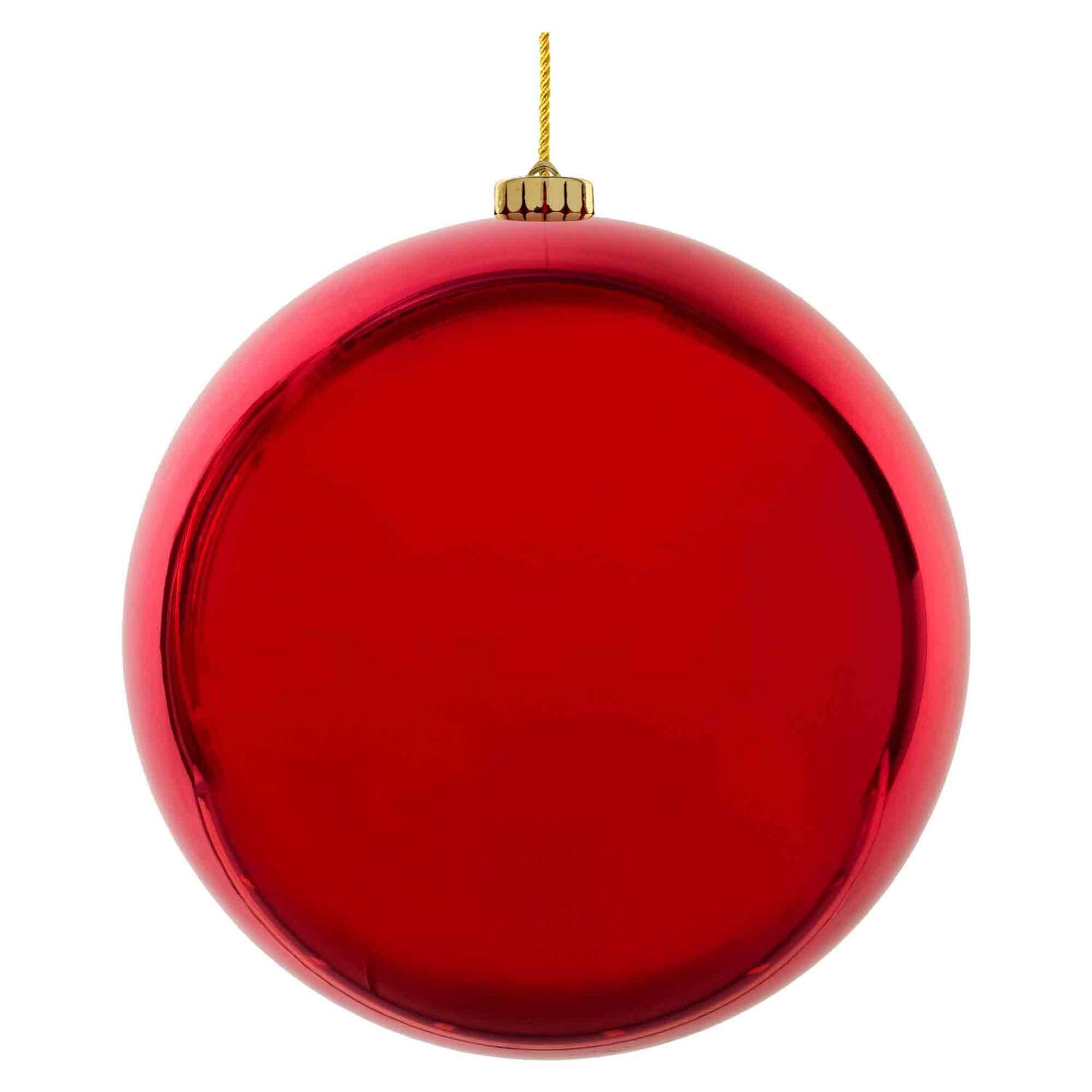 Weihnachtskugeln Christbaumkugeln aus Kunststoff rot Ø10cm, 4 Stk.