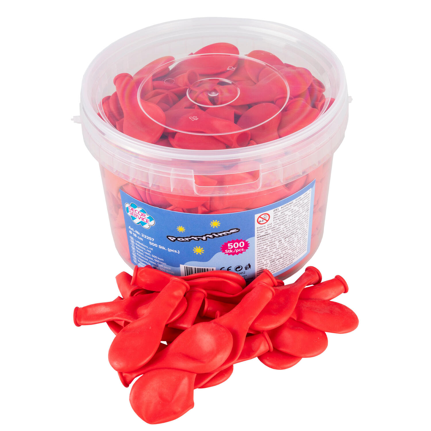 Luftballons, rot, Ø18cm, 500 Stk.