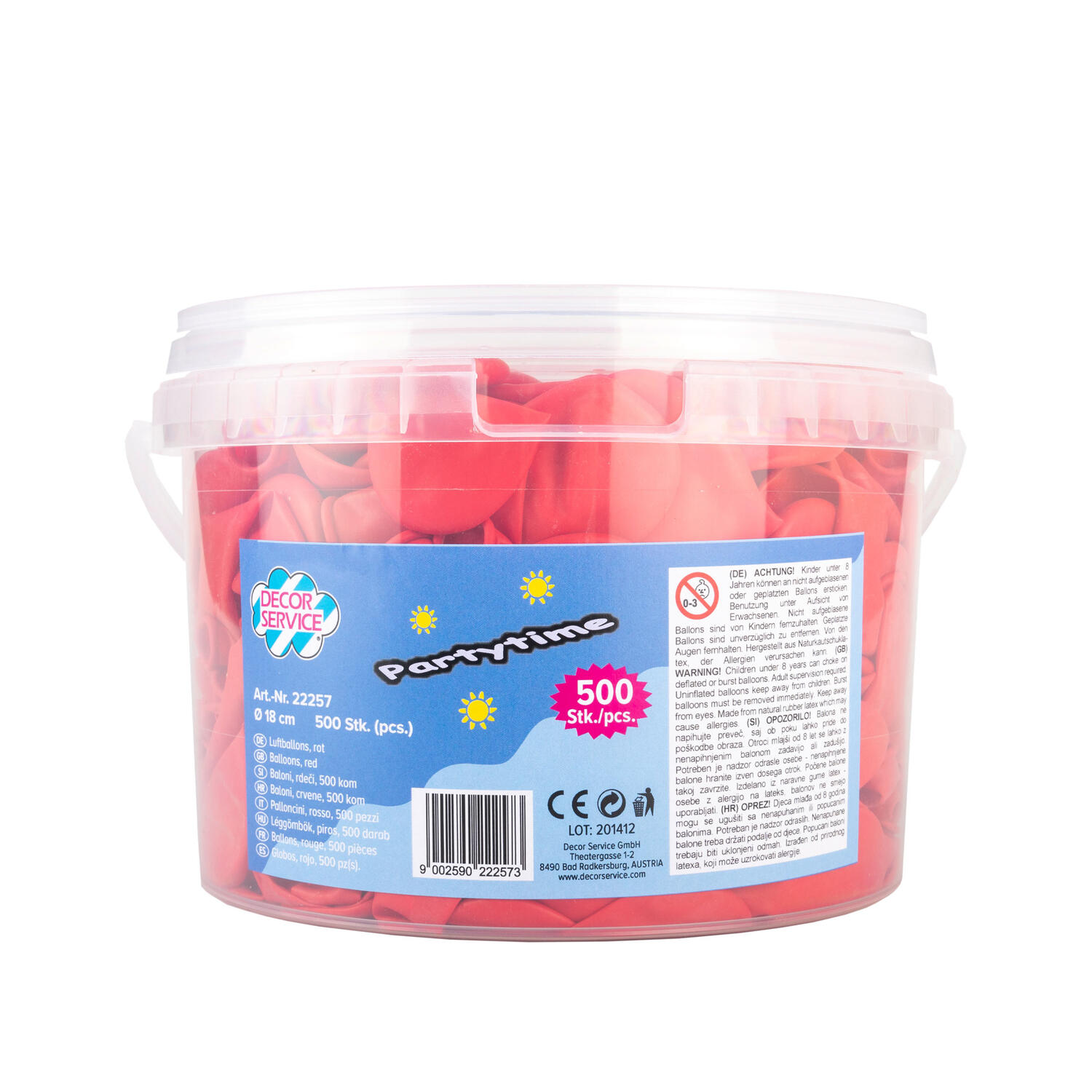 Luftballons, rot, Ø18cm, 500 Stk.