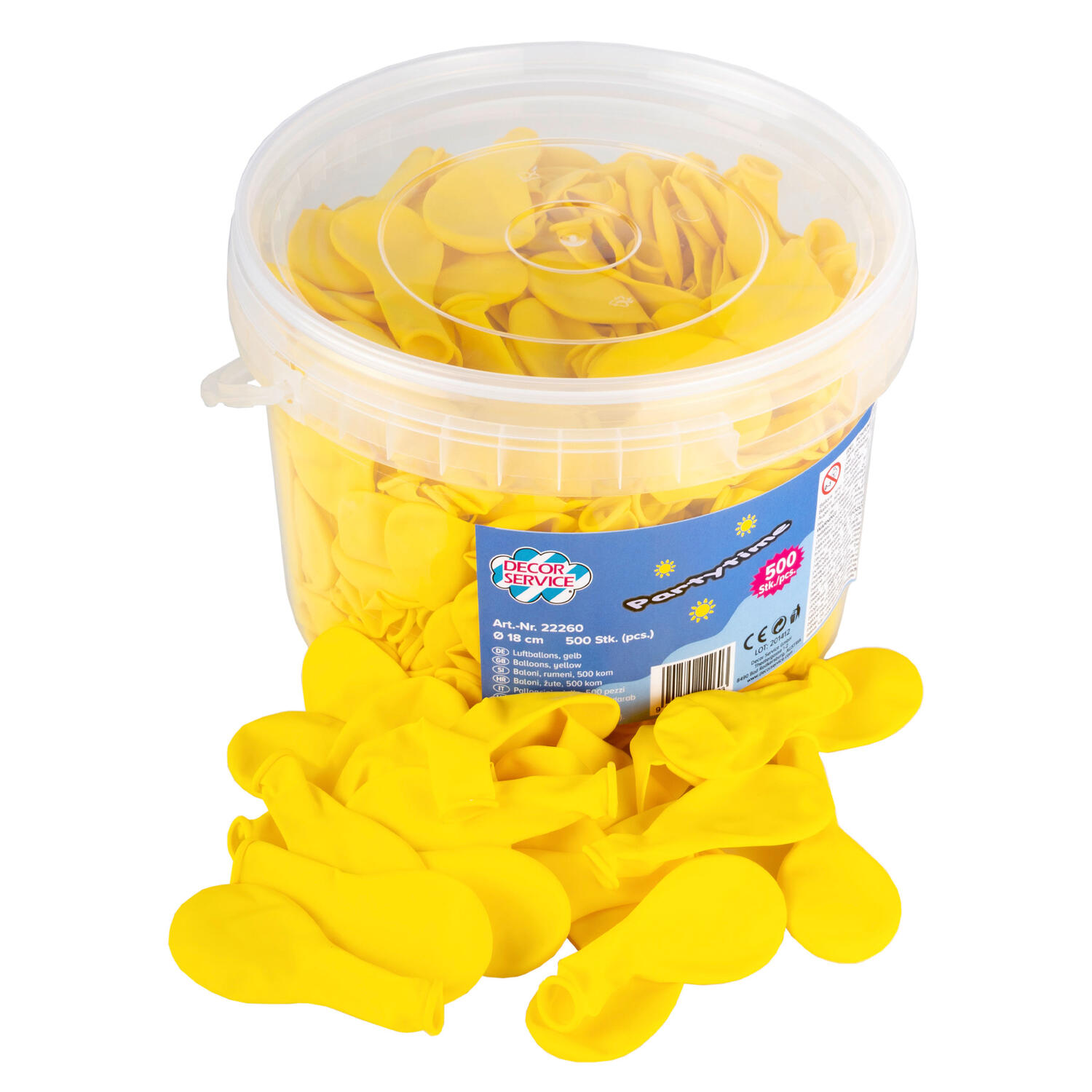 Luftballons, gelb, Ø18cm, 500 Stk.