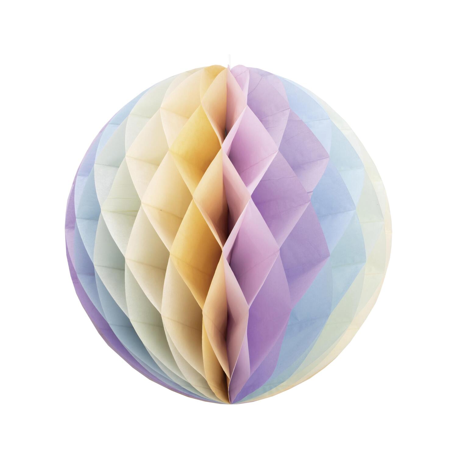 Wabenball Pastellfarben aus Papier schwer entflammbar Ø32cm, 1 Stk.