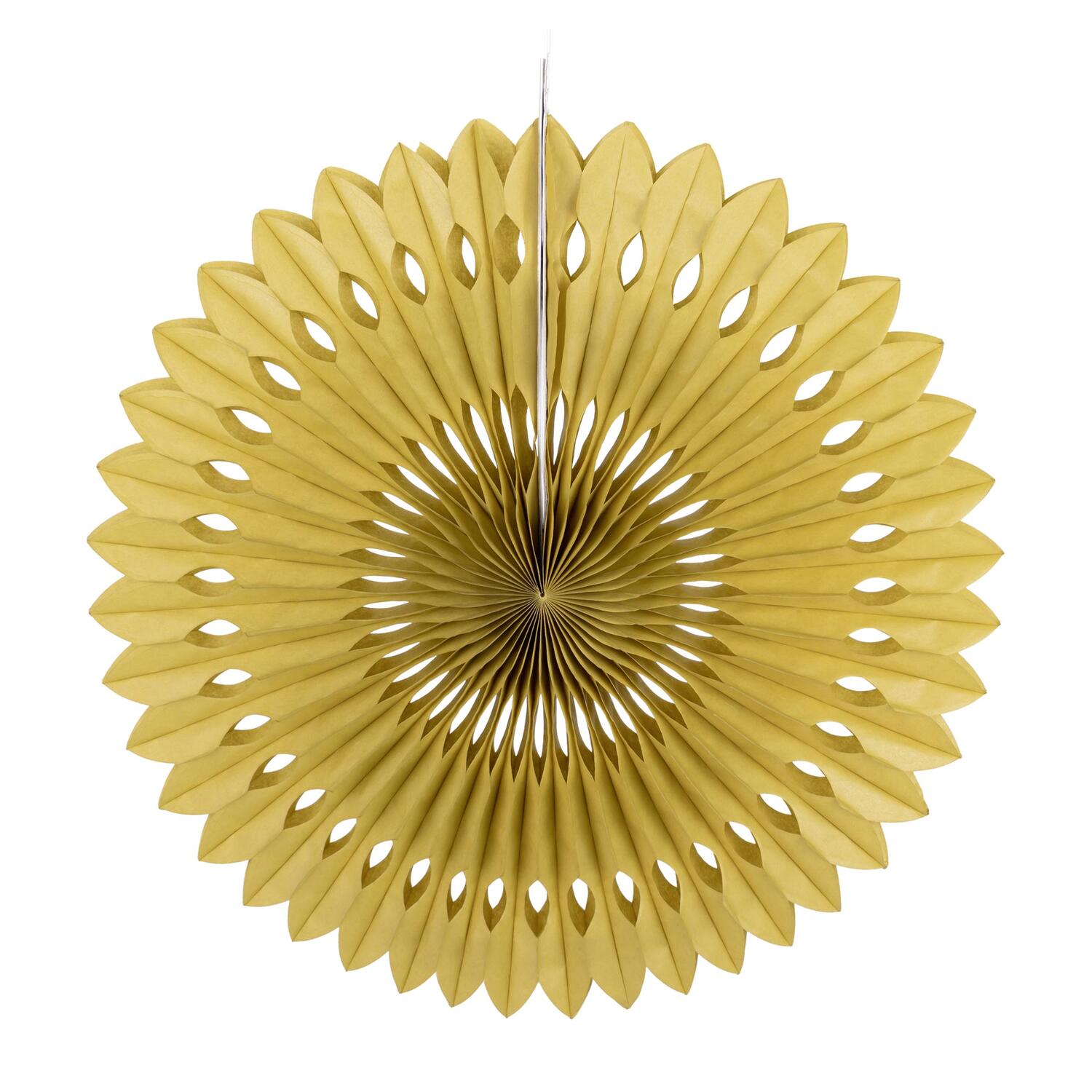 Rosette aus Papier schwer entflammbar gold Ø40cm, 1 Stk.