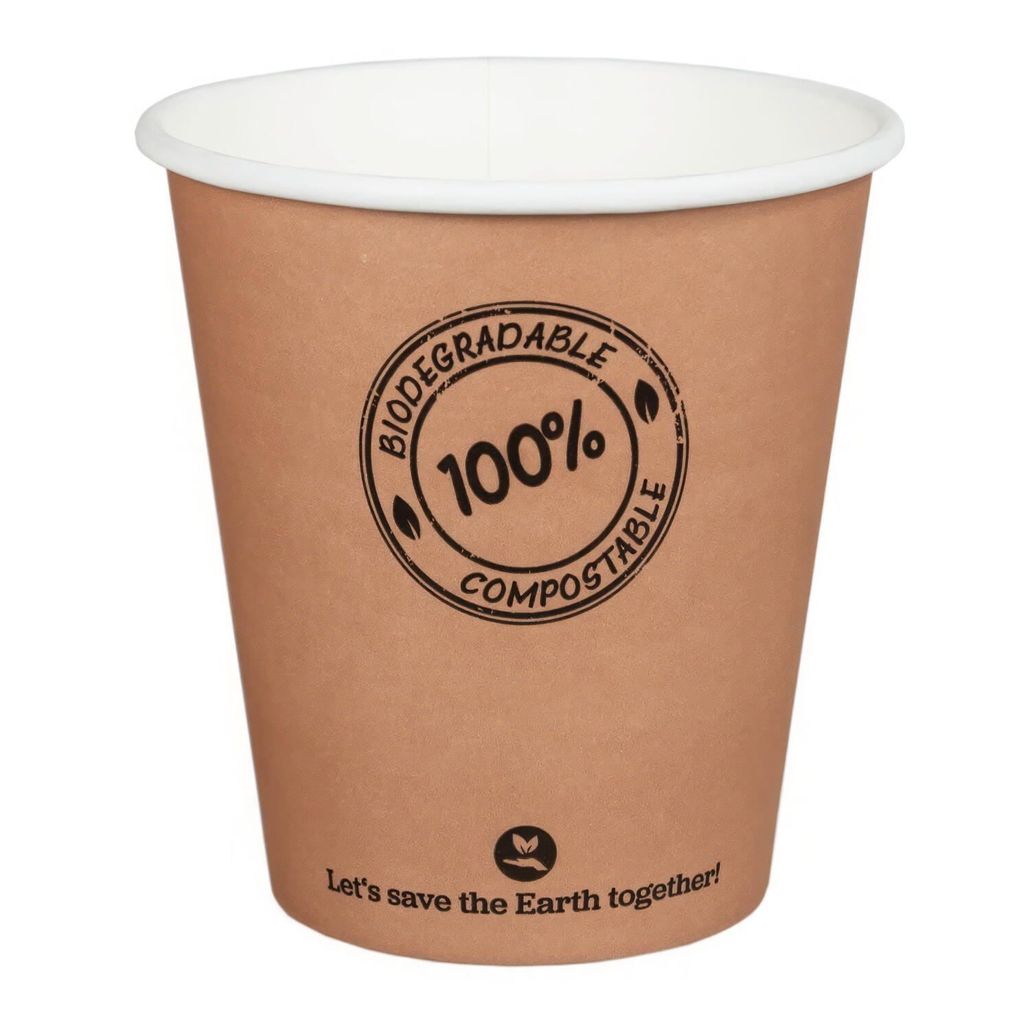 BIO Pappbecher 250ml Ø9cm, -10°C bis 100°C, 50 Stk.