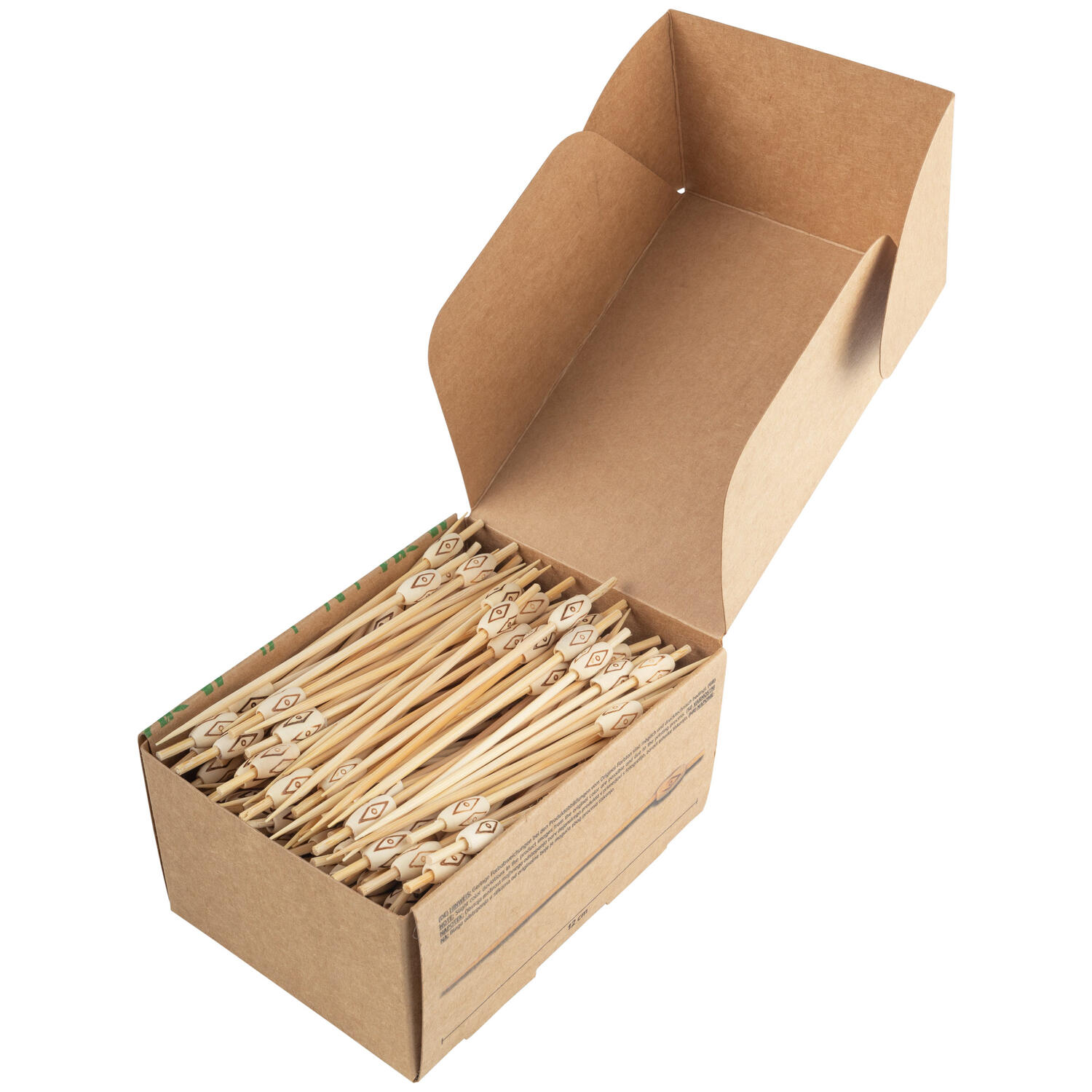 Fingerfood Spieße Rhombus aus Bambus, 12cm, 200 Stk.