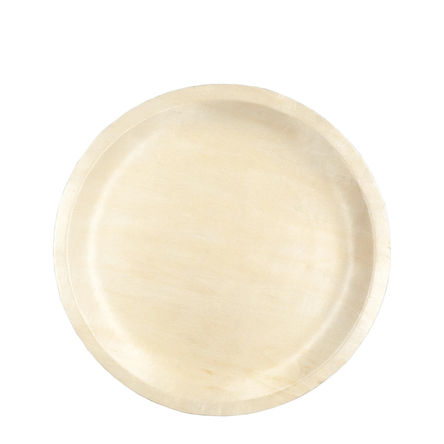 Holzteller Einwegteller aus Pappelholz rund Ø26cm FSC® nachhaltig, 25 Stk.
