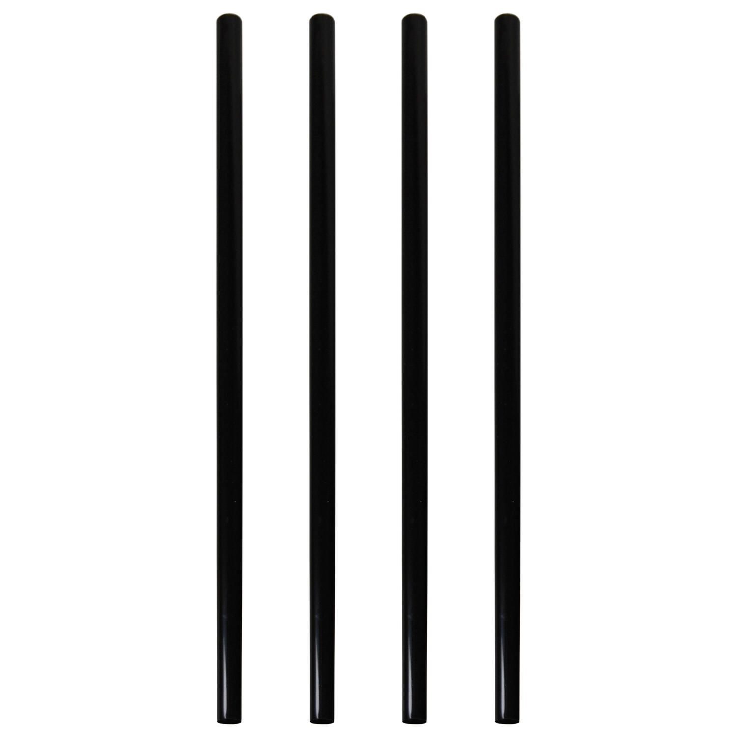 Trinkhalme Strohhalme Kunststoff PP Mehrweg schwarz 240 mm Ø 8mm, 500 Stk.