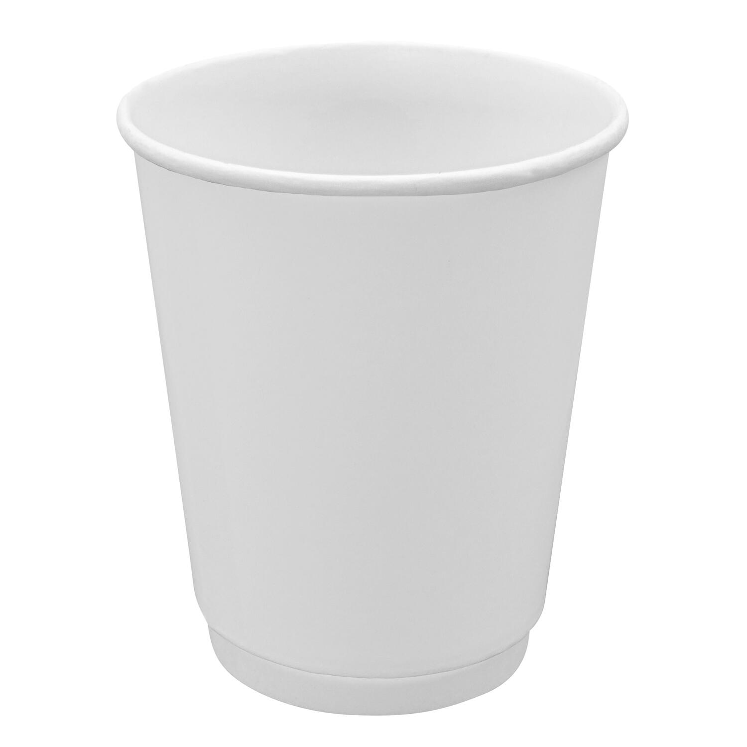 Doppelwandbecher für Heiß- und Kaltgetränkebecher weiß 200 ml 250 ml