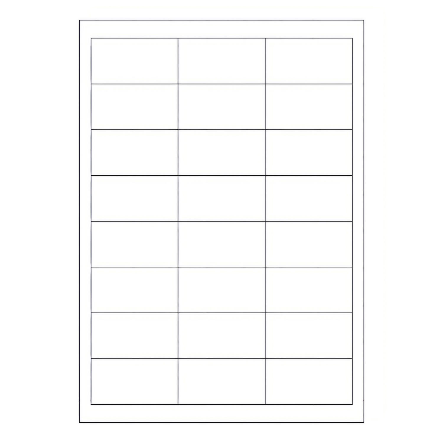 Etiketten Labels selbstklebend weiß 64.6 x 33.8mm auf DIN A4, 2400 Stk.