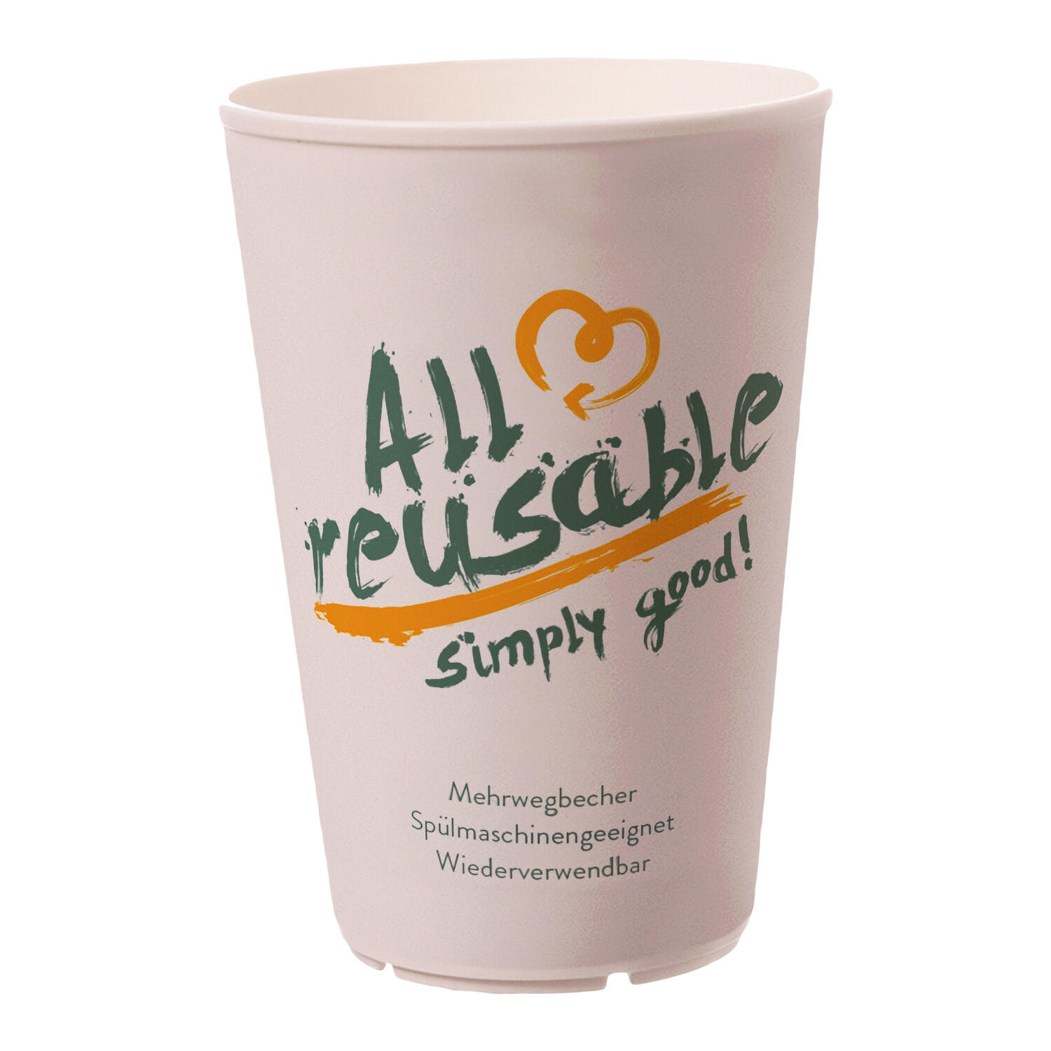 Mehrweg Heißgetränkebecher Kaffeebecher Coffee to go All Reusable - 400 ml