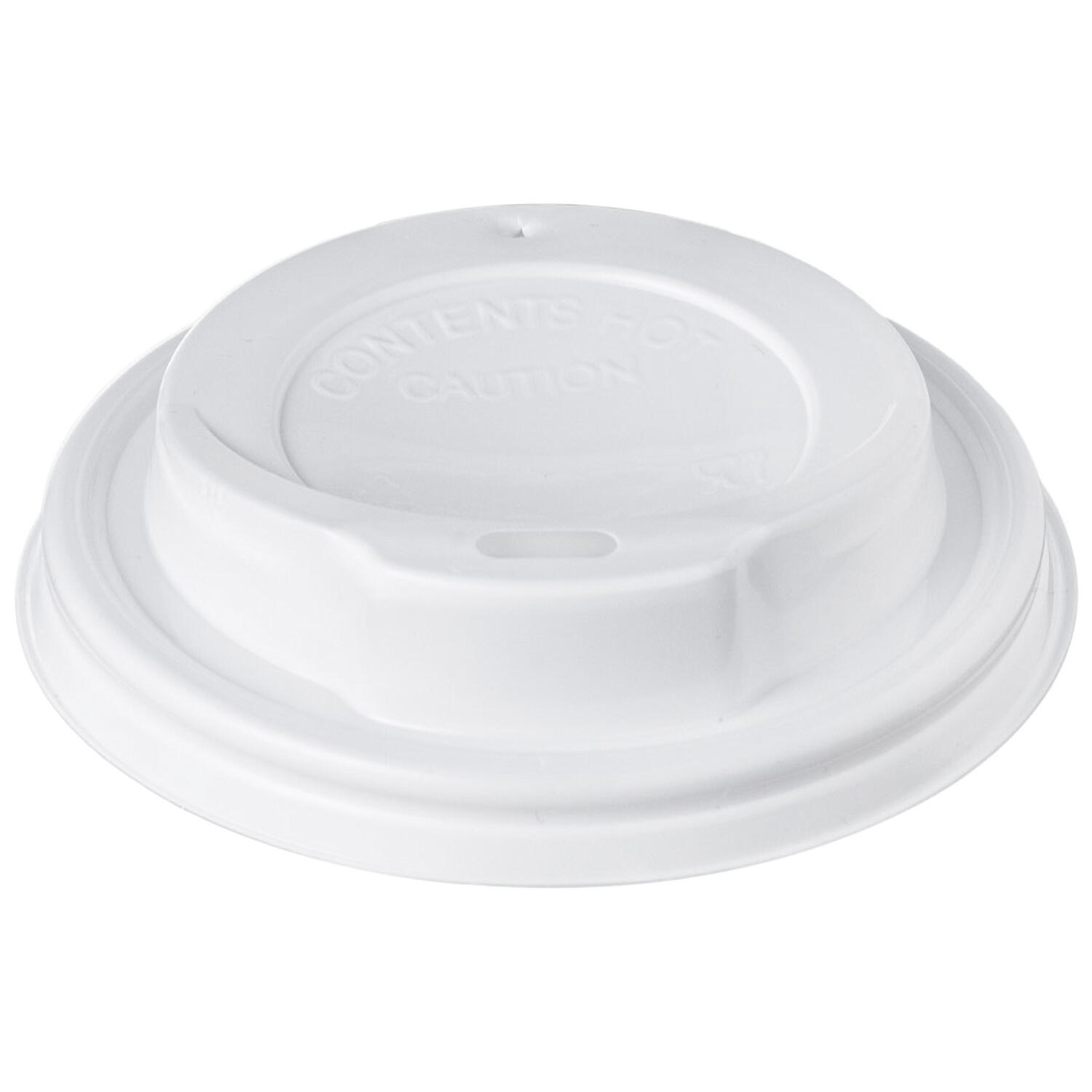 Domdeckel weiß für Pappbecher COFFEE TO GO mit 80mm Ø, 100 Stk.