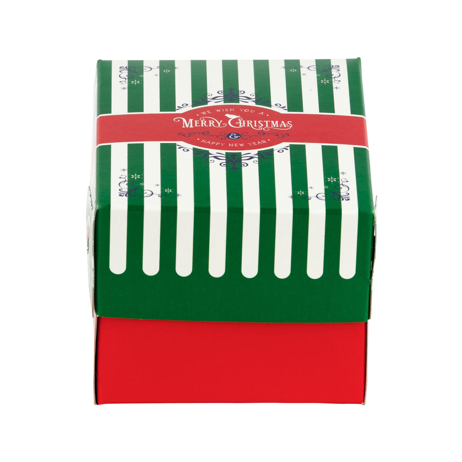 Keksbox Gebckkarton mit Alubeschichtung Weihnachten 130 x 100 x 80mm, 220 Stk.