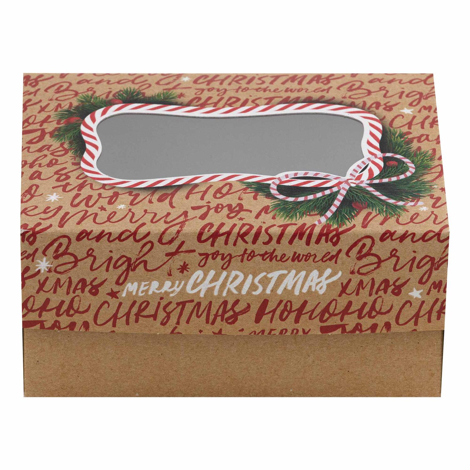 Keksbox Gebckkarton mit PET Beschichtung & Sichtfenster Weihnachten 170x126x78mm, 162 Stk.