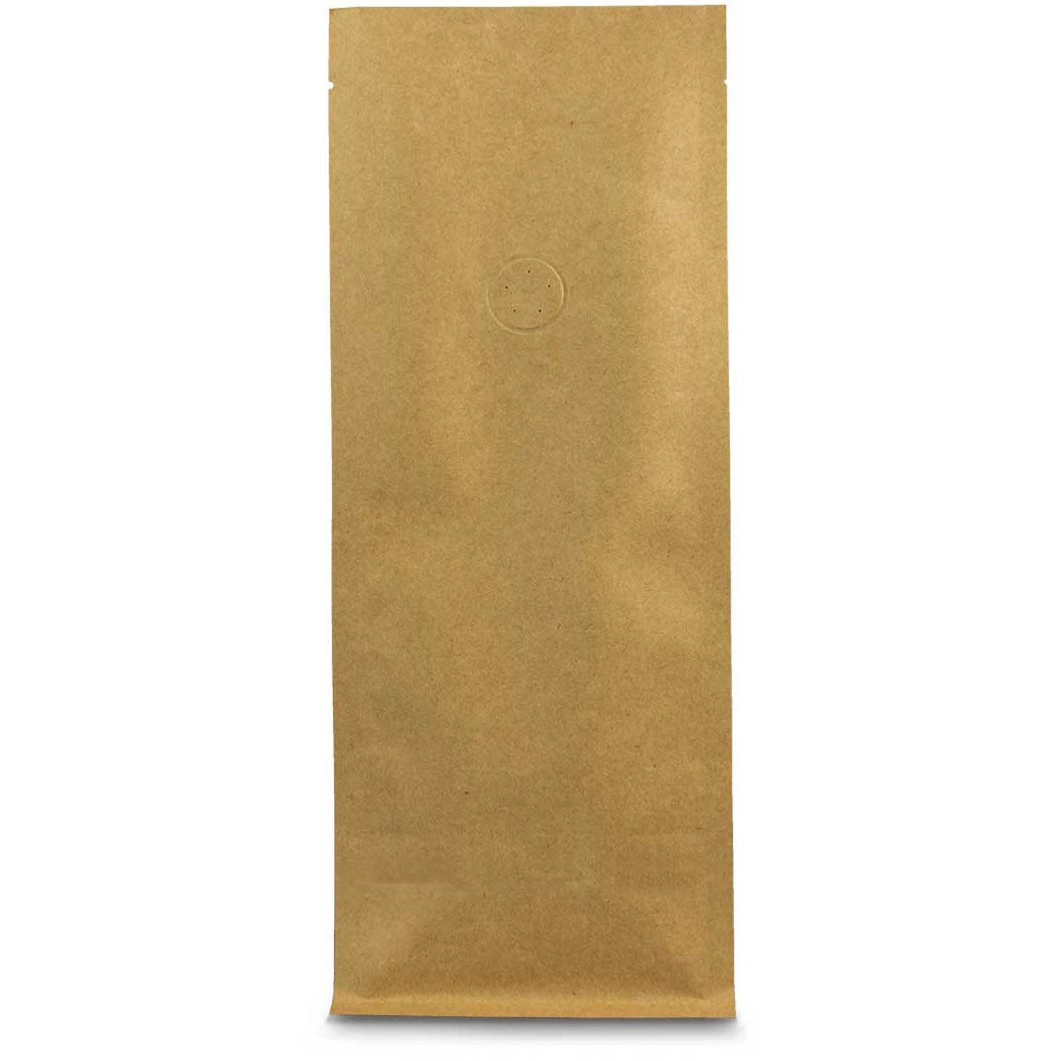 Flachbodenbeutel Kraftpapier braun mit Aromaschutzventil 95x185x60mm, 1000 Stk.