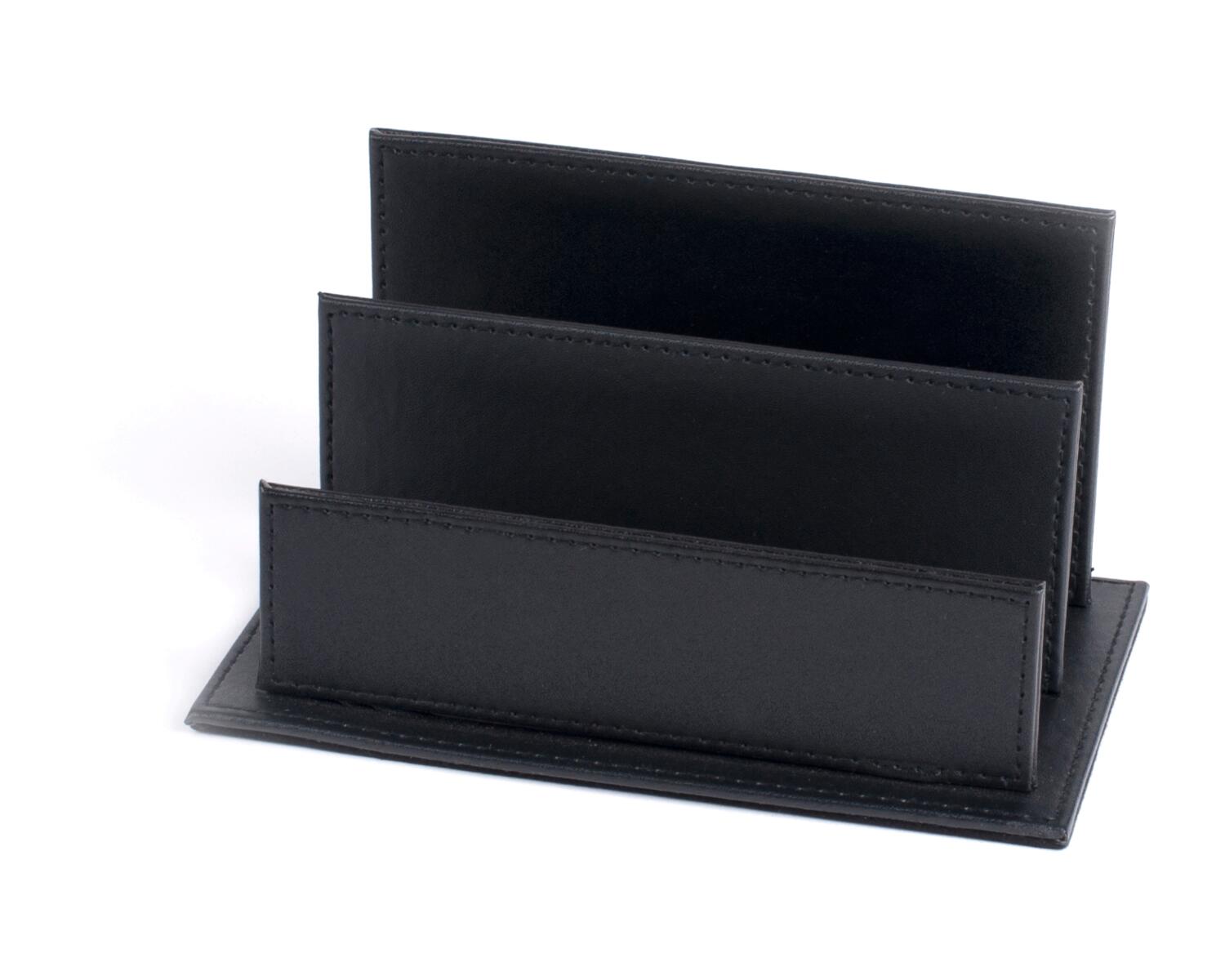 PAVO Premium Büroset Schreibtischset schwarz Kunstleder 70x45cm schick 4-teilig