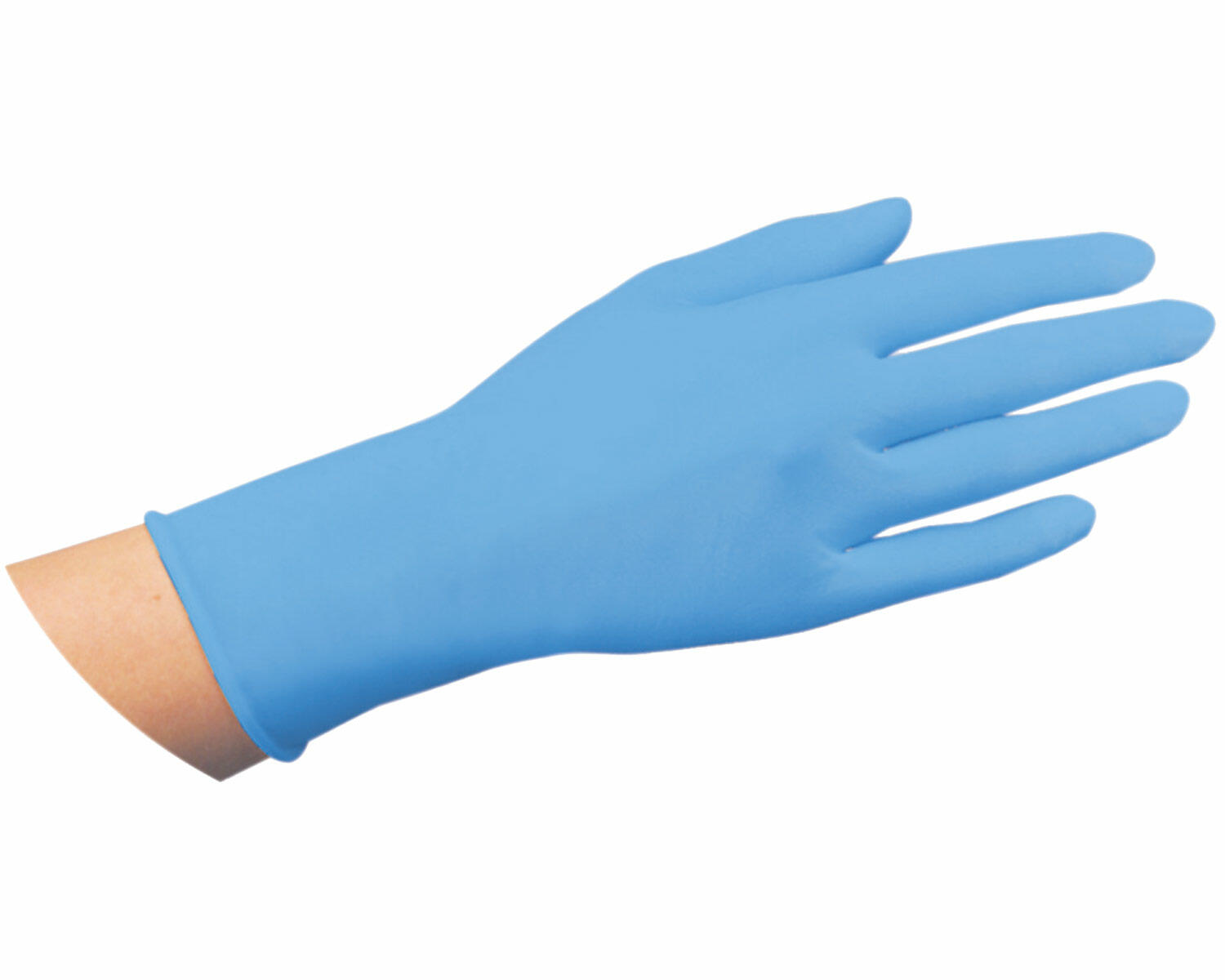 Latex Einweghandschuhe blau mit Gripstruktur puderfrei Größe S, 100 Stk.