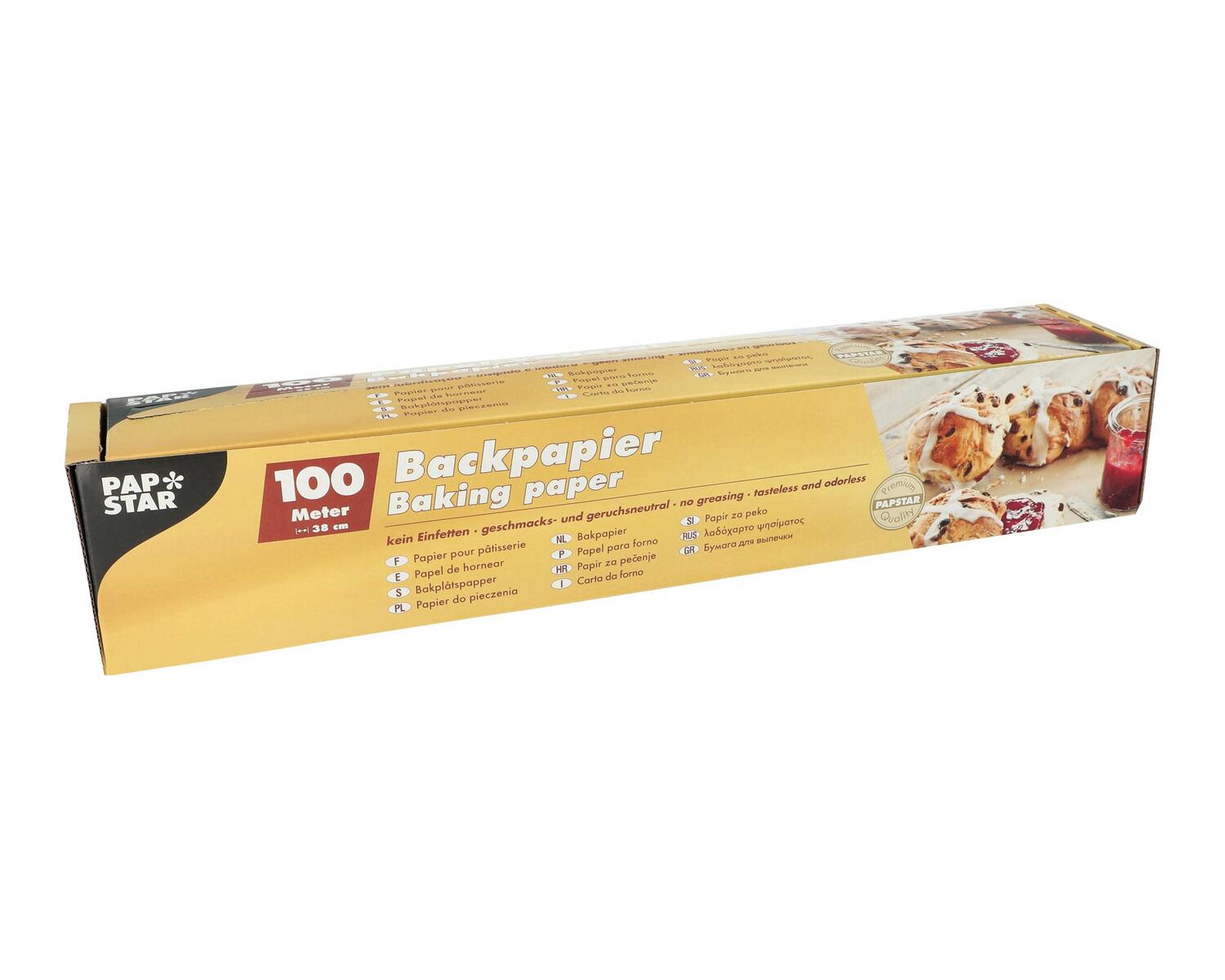 PAPSTAR Backpapier Großverbraucherrolle 100 m x 38 cm braun in Faltschachtel