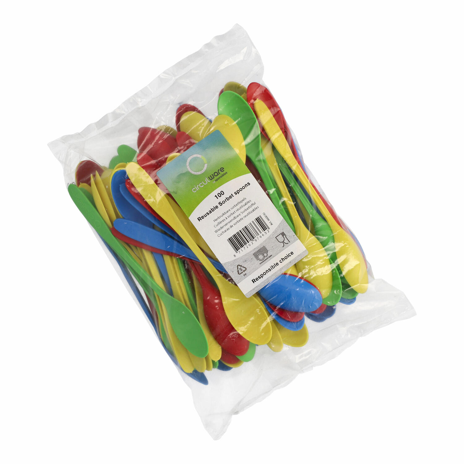 Sorbetlöffel Mehrweg spülmaschinengeeignet stabil 17,5cm div. Farben, 100 Stk.