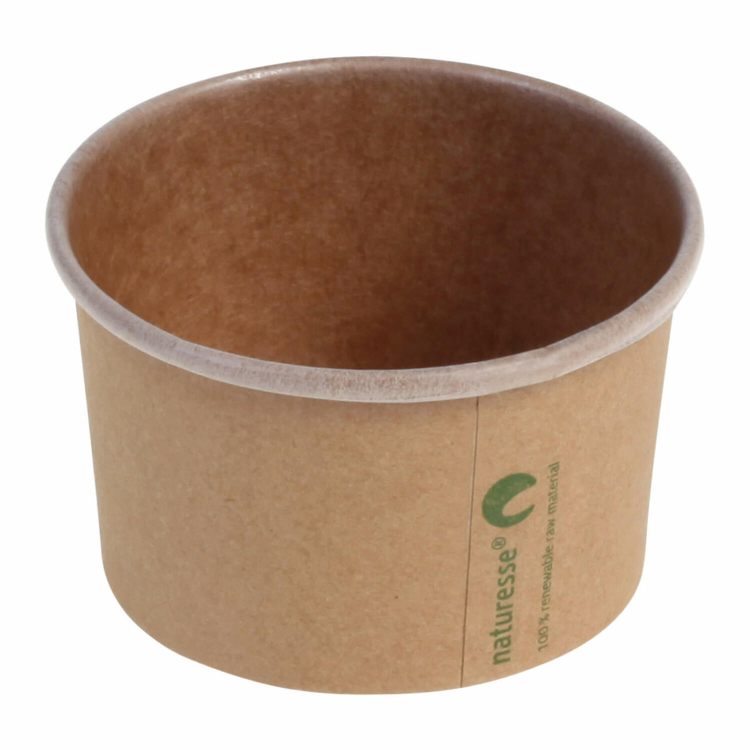 Eisbecher Pappbecher Kraft mit Biobeschichtung 100 ml Ø 75mm braun,  50 Stk.