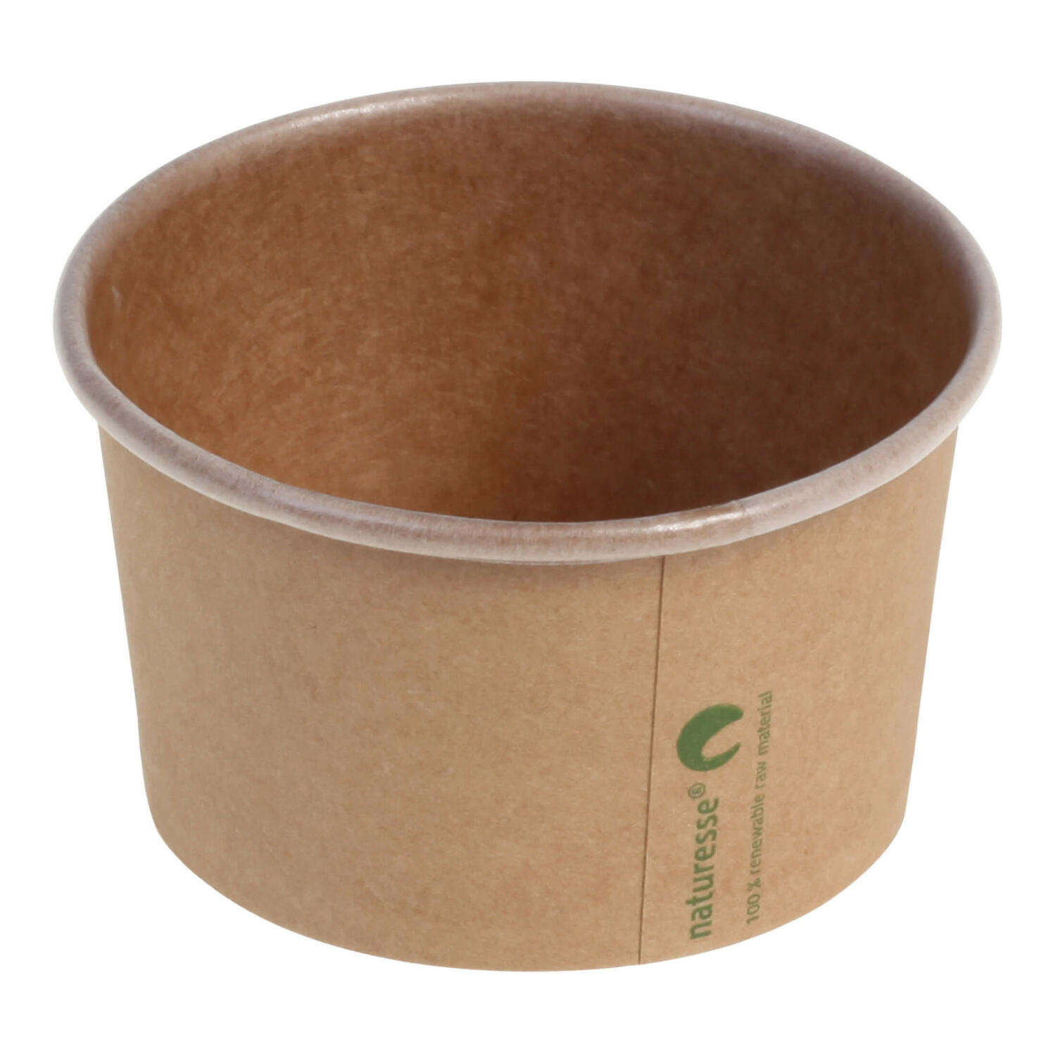 Eisbecher Pappbecher Kraft mit Biobeschichtung 150 ml Ø 85mm braun,  50 Stk.
