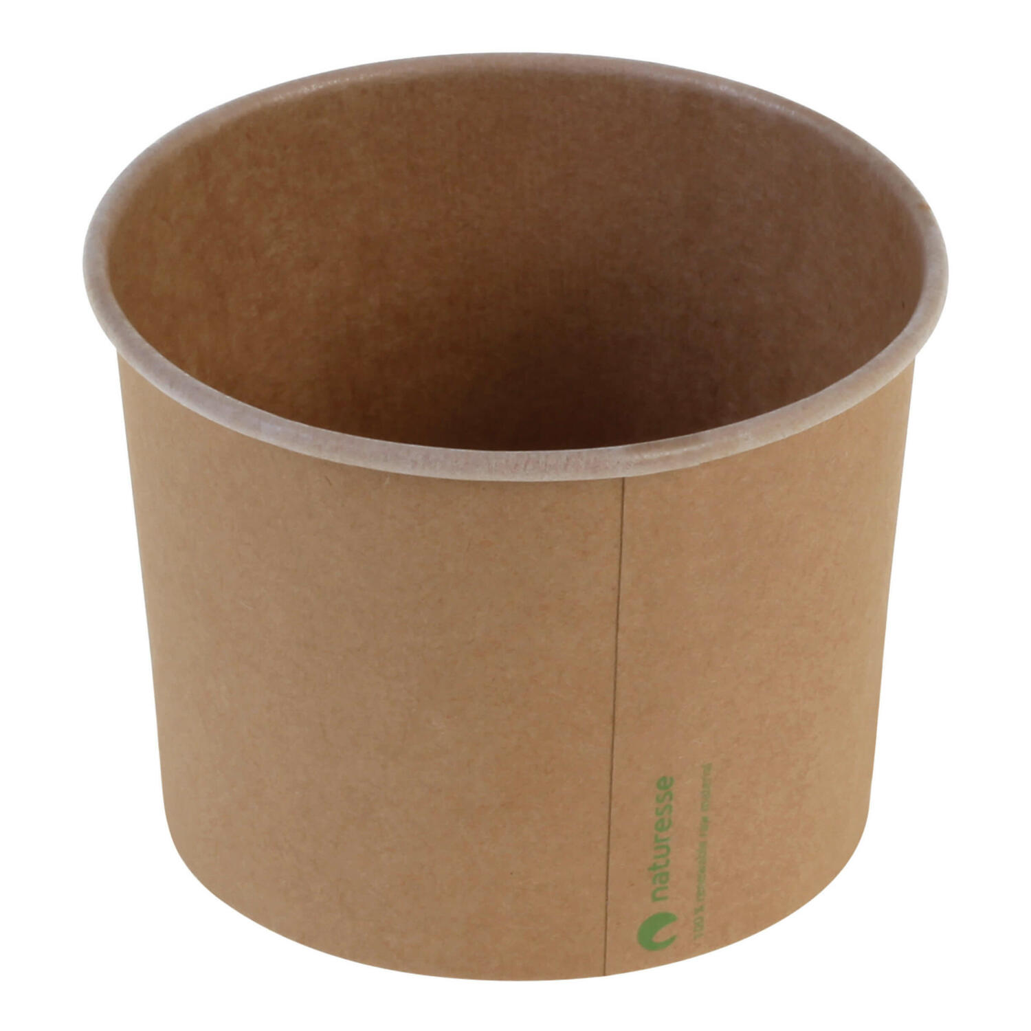 Eisbecher Pappbecher Kraft mit Biobeschichtung 480 ml Ø 105mm braun,  50 Stk.