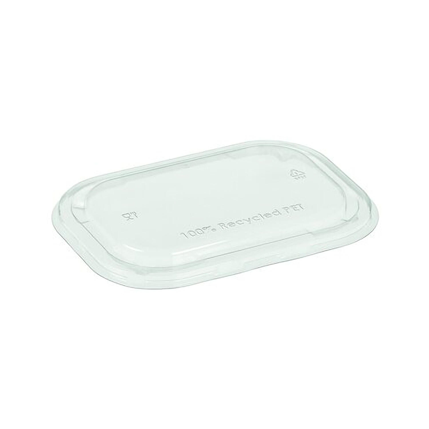 Deckel transparent aus rPet für Pappschalen rechteckig 173x120mm, 50 Stk.