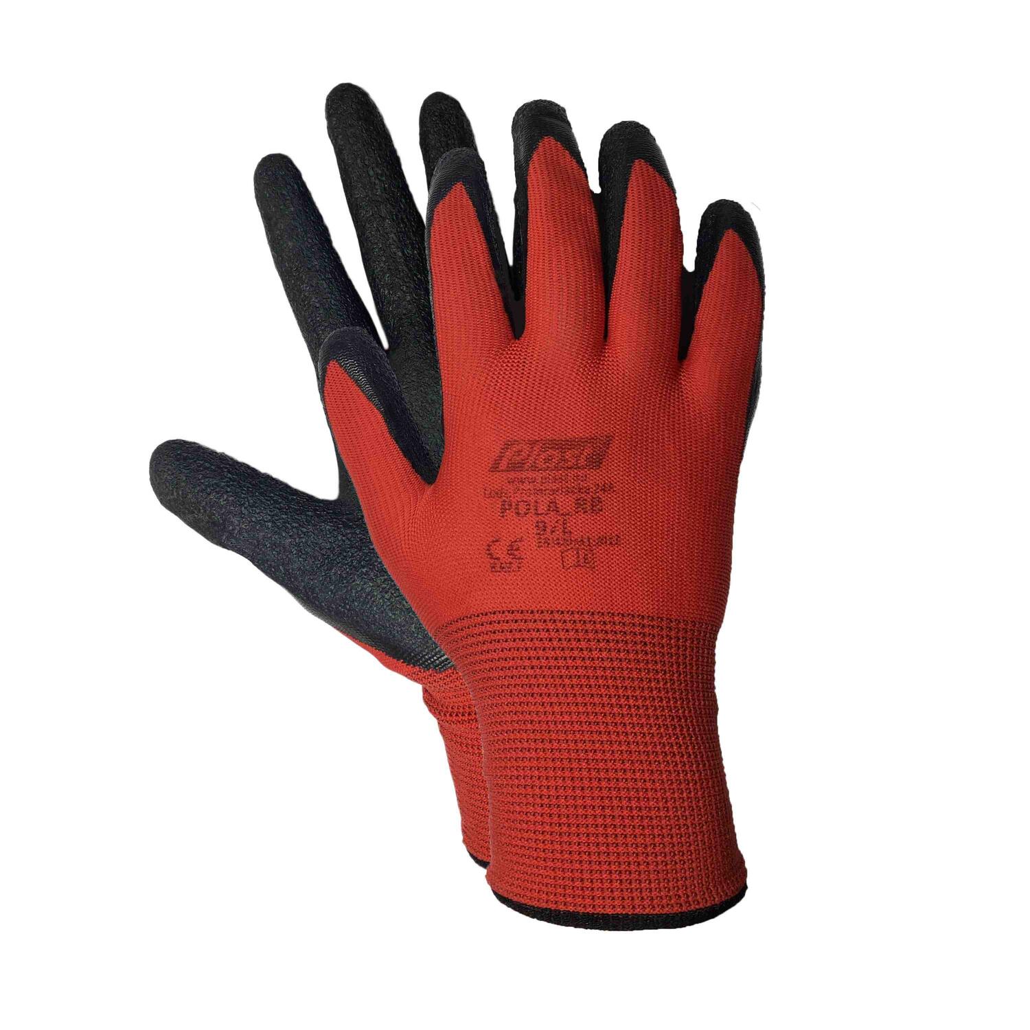 Arbeitshandschuhe , Montagehandschuhe Nylon Latex L-9 rot