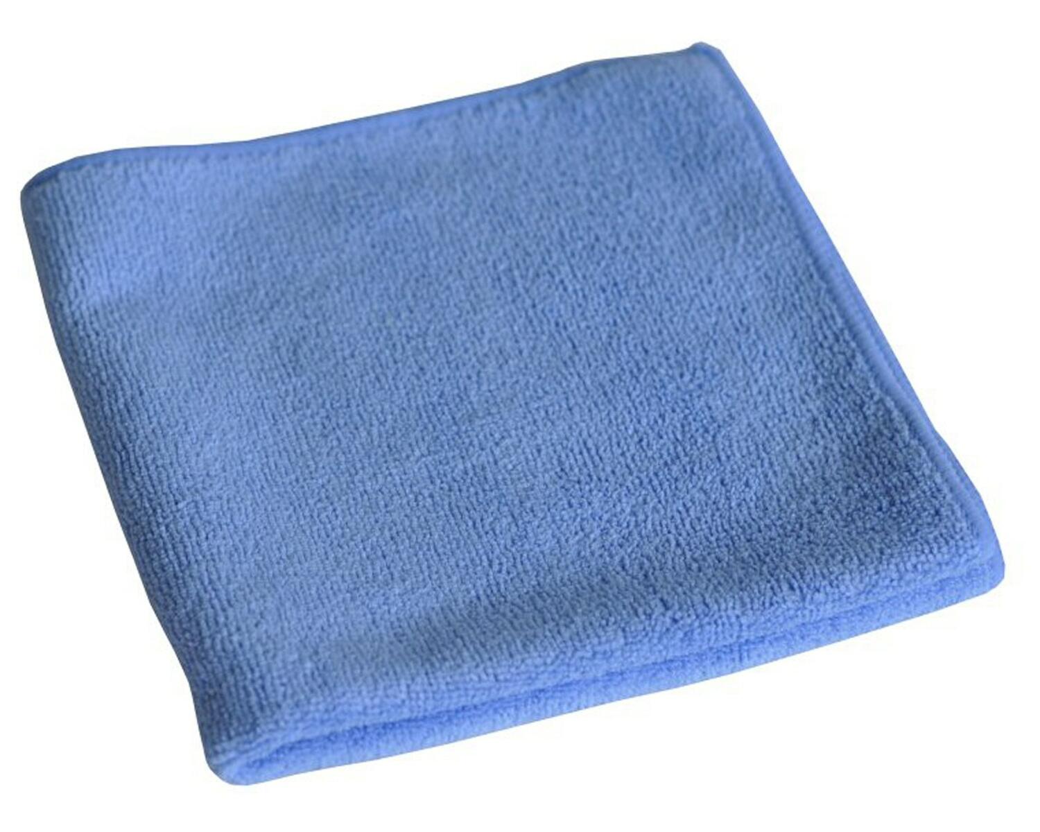 Mikrofasertuch 40x40cm blau, waschbar stark, einzeln verpackt