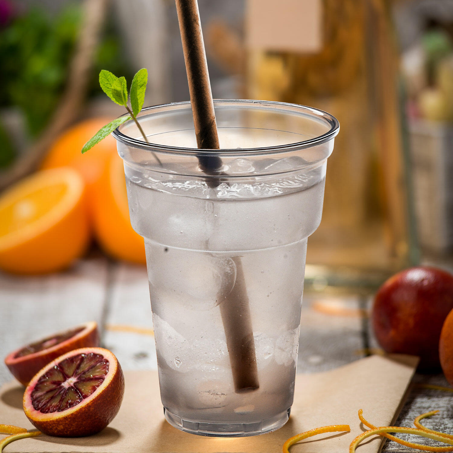 Mehrwegbecher Pfandbecher rauch-grau transparent PP Eichstrich 0,2 l Ø 7,8 cm, 50 Stk.