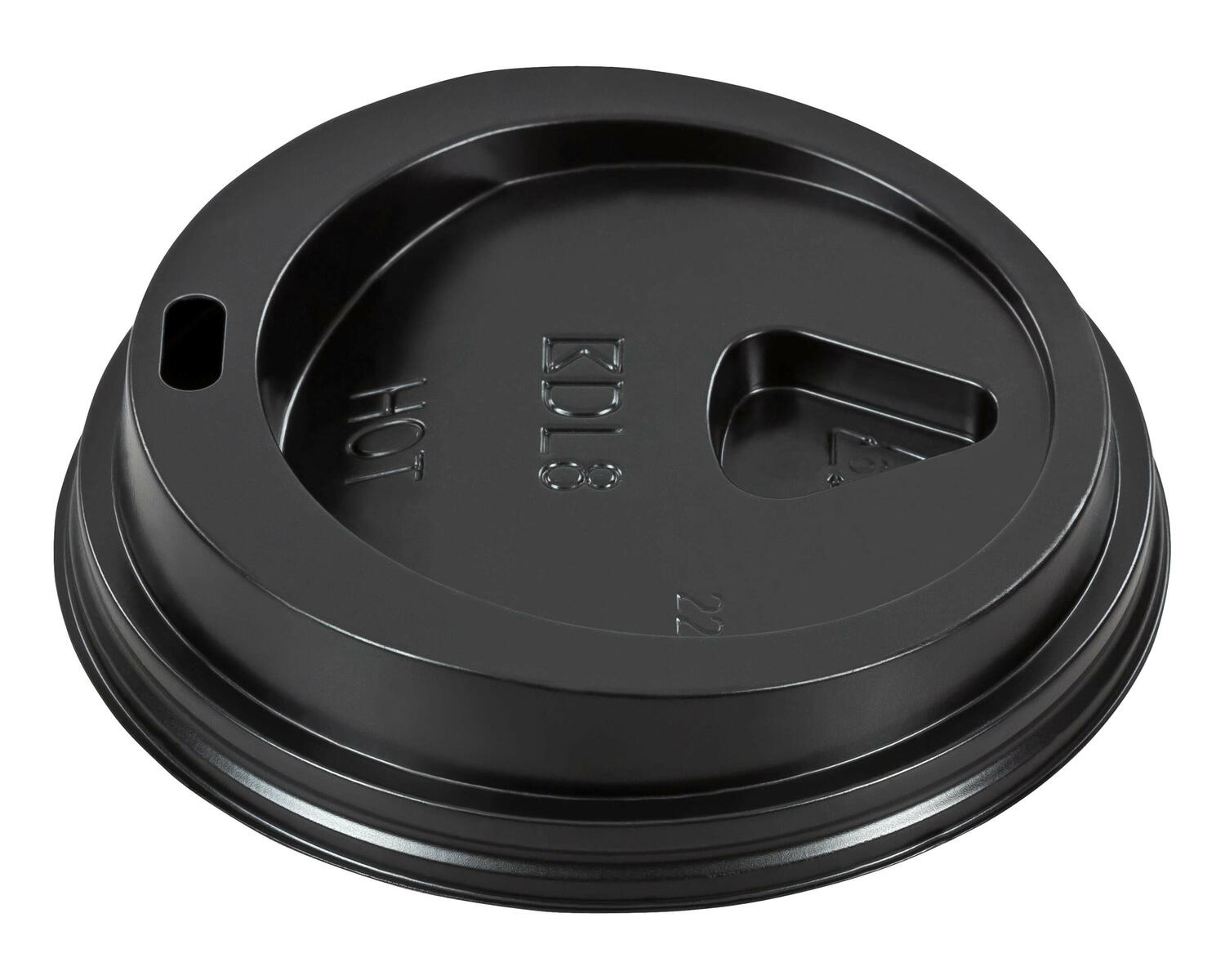 Domdeckel schwarz für Pappbecher - Coffee to go - 200ml mit 80mm Ø,  75 Stk.