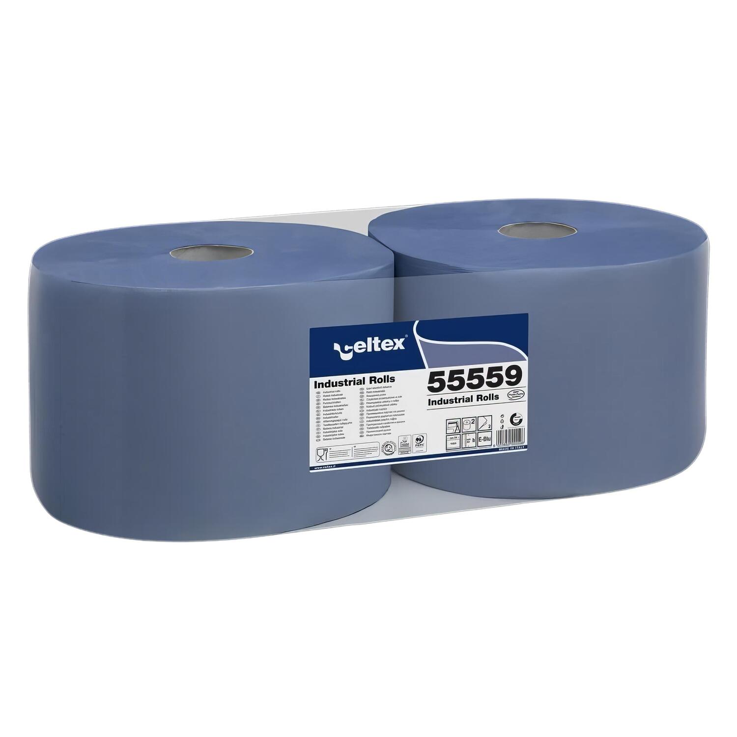 Celtex Putzpapier 2-lagig 22x36cm blau, 2 Rollen je 1000 Blatt