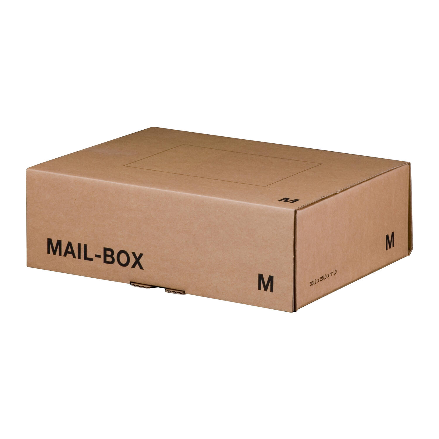 Versandkarton 331x241x104mm MAILBOX M mit Steckverschluss wiederverschliebar braun