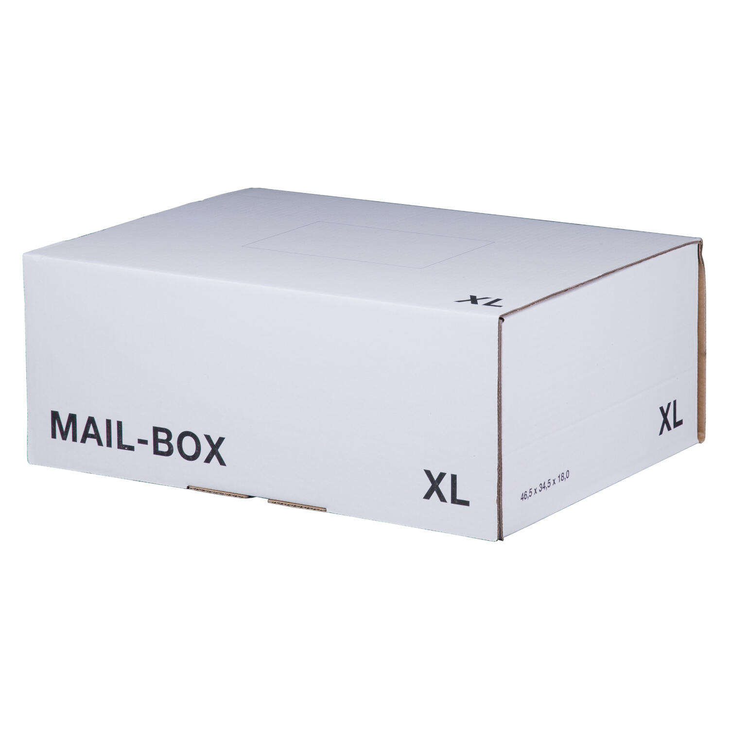 Versandkarton 460x333x174mm MAILBOX XL mit Steckverschluss wiederverschliebar wei