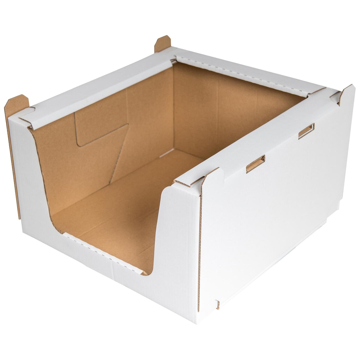 Stapelbehälter Regalkarton aus Wellpappe M 600x400x300mm stapelbar robust