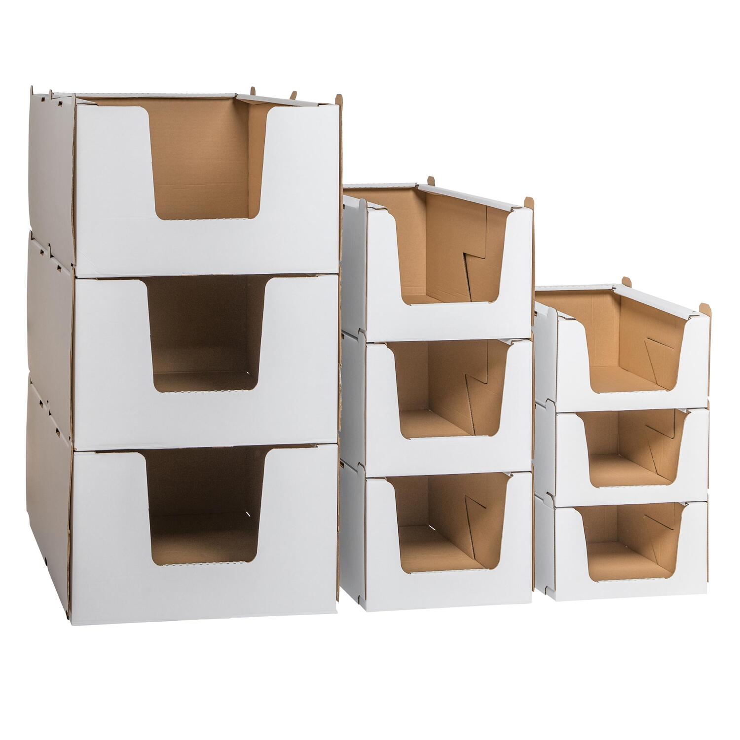Stapelbehälter Regalkarton aus Wellpappe M 600x400x300mm stapelbar robust