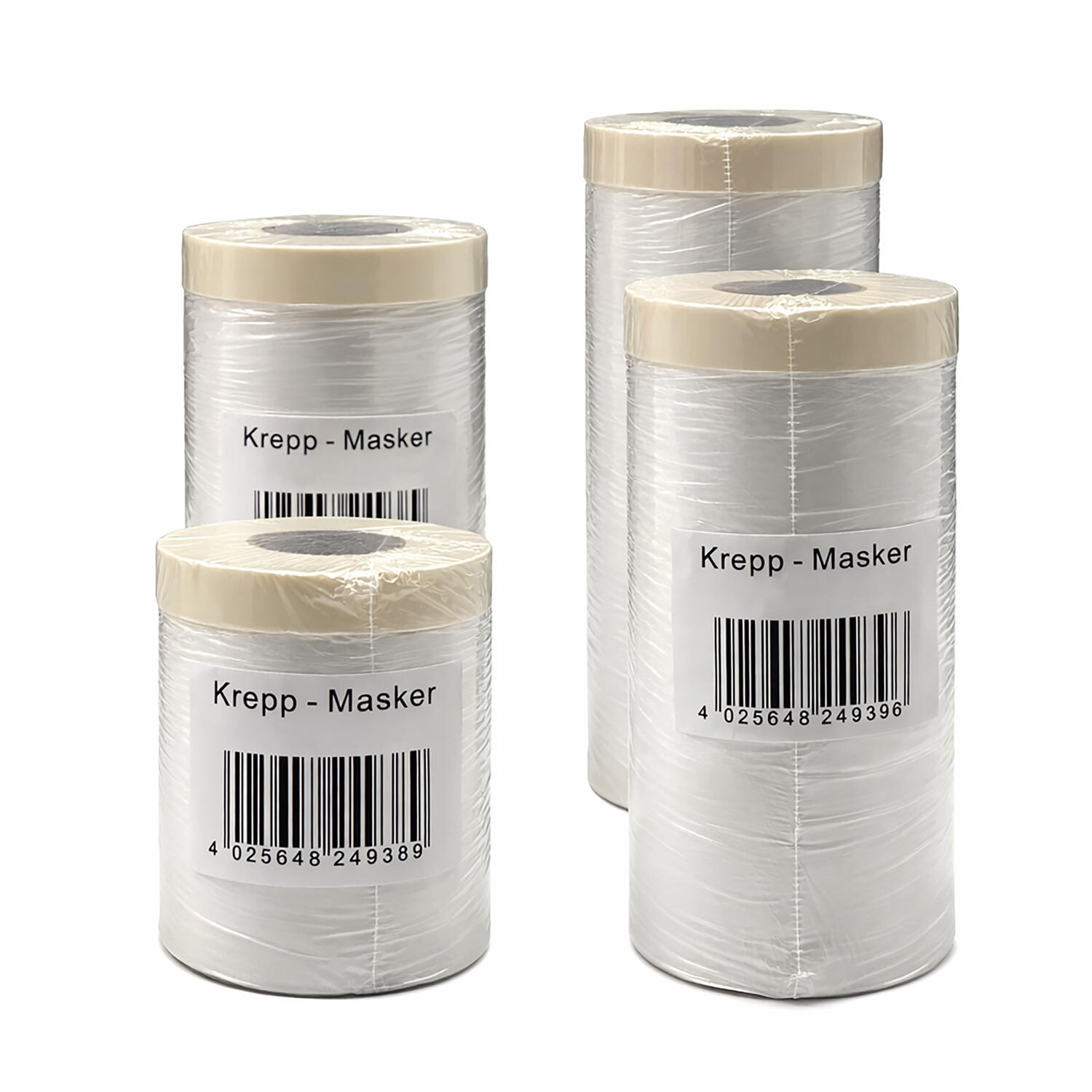 Cover-Masker Krepp | Abdeckfolie mit Malerband f�r Innenbereich  550 mm x 33 m | Malerfolie zum Abkleben & Staubschutz