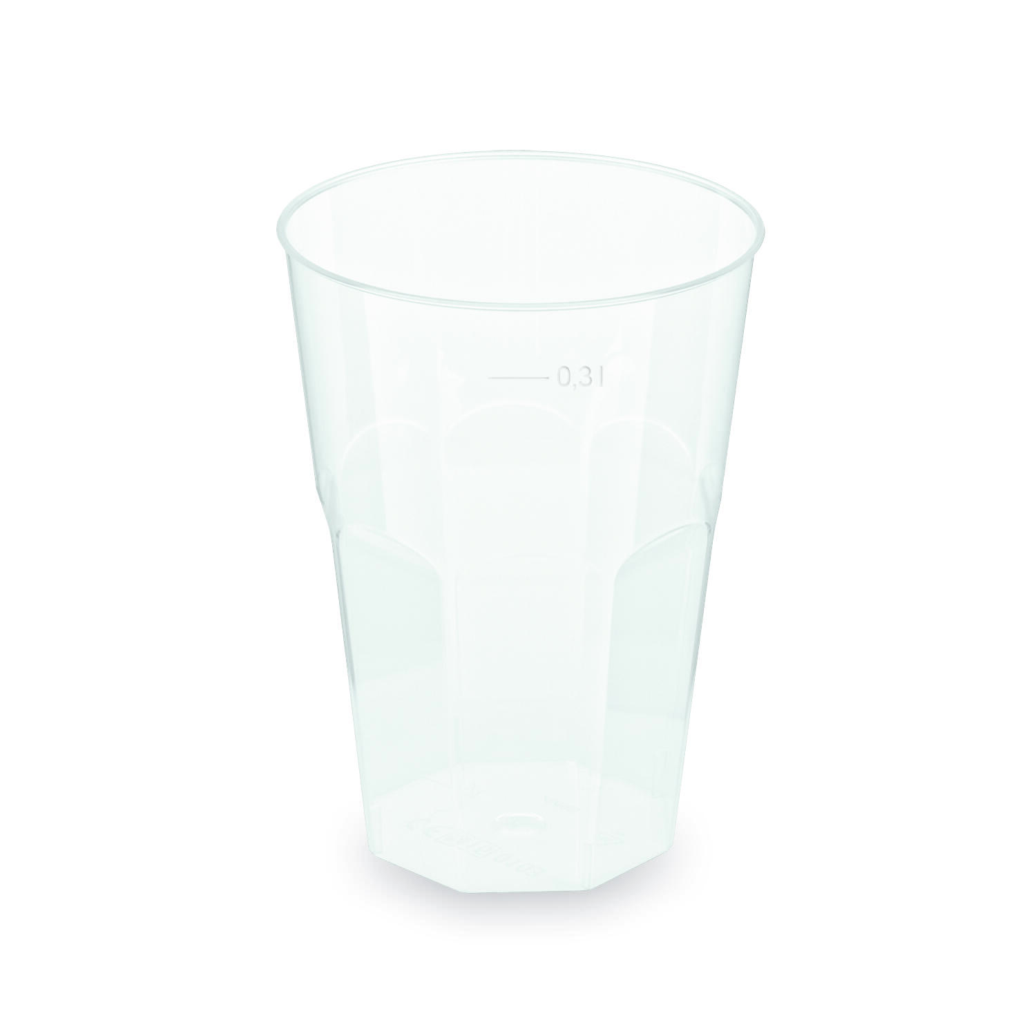Mehrwegbecher Cocktail transparent PP Eichstrich 0,3 l  Ø 8 cm,  30 Stk.