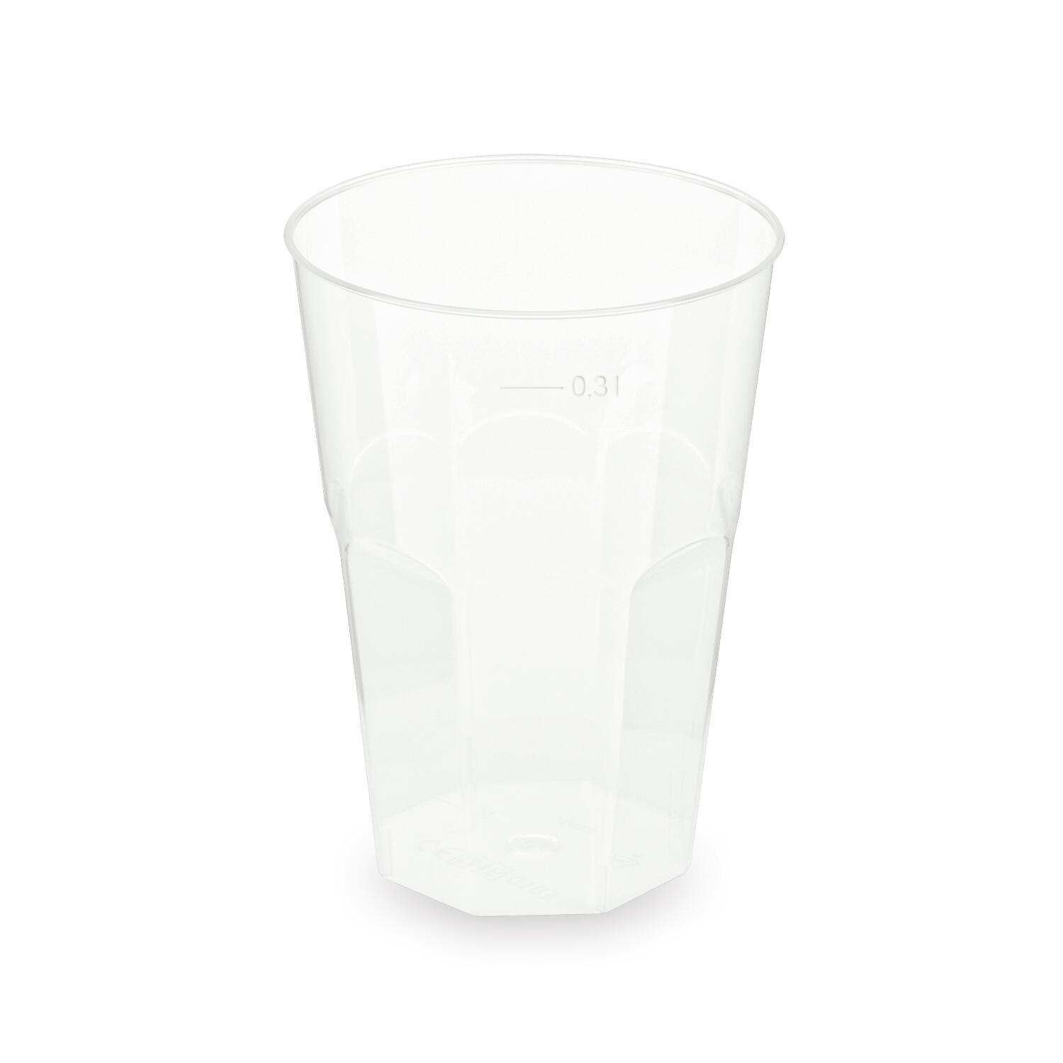 Mehrwegbecher Pfandbecher Cocktail transparent stabil+ PP 0,3L Ø 70mm, 15 Stk.
